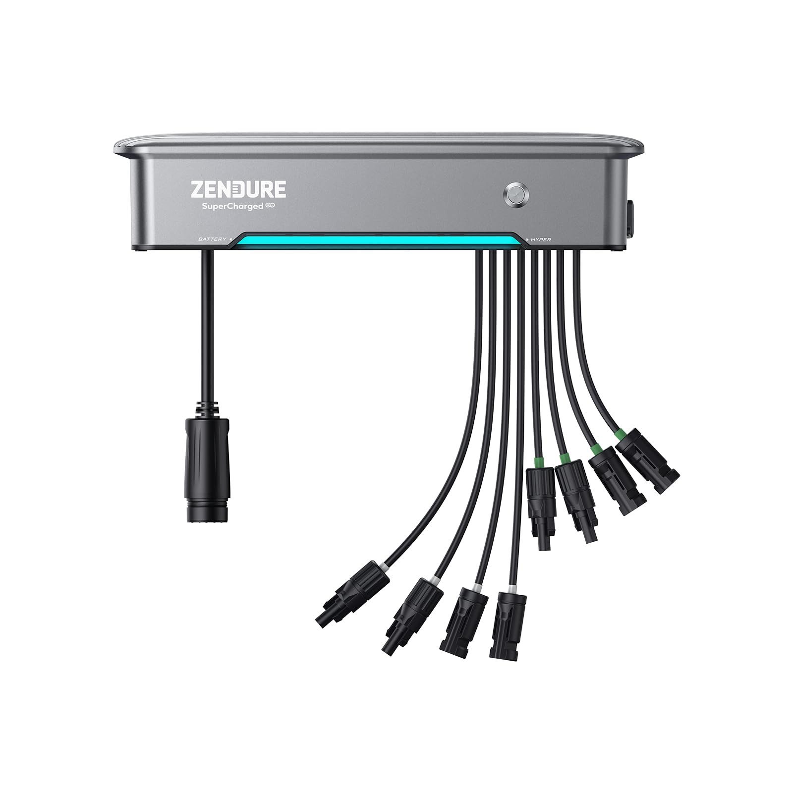 ZENDURE SuperCharged Balkonkraftwerk Hyper 2000 Hybrid Mikrowechselrichter, 1200W Ausgang, 1800W Solareingang, Dual MPPT, TOU, bidirektionales 1200 W AC Laden/Entladen, kompatibel mit AB Akkus