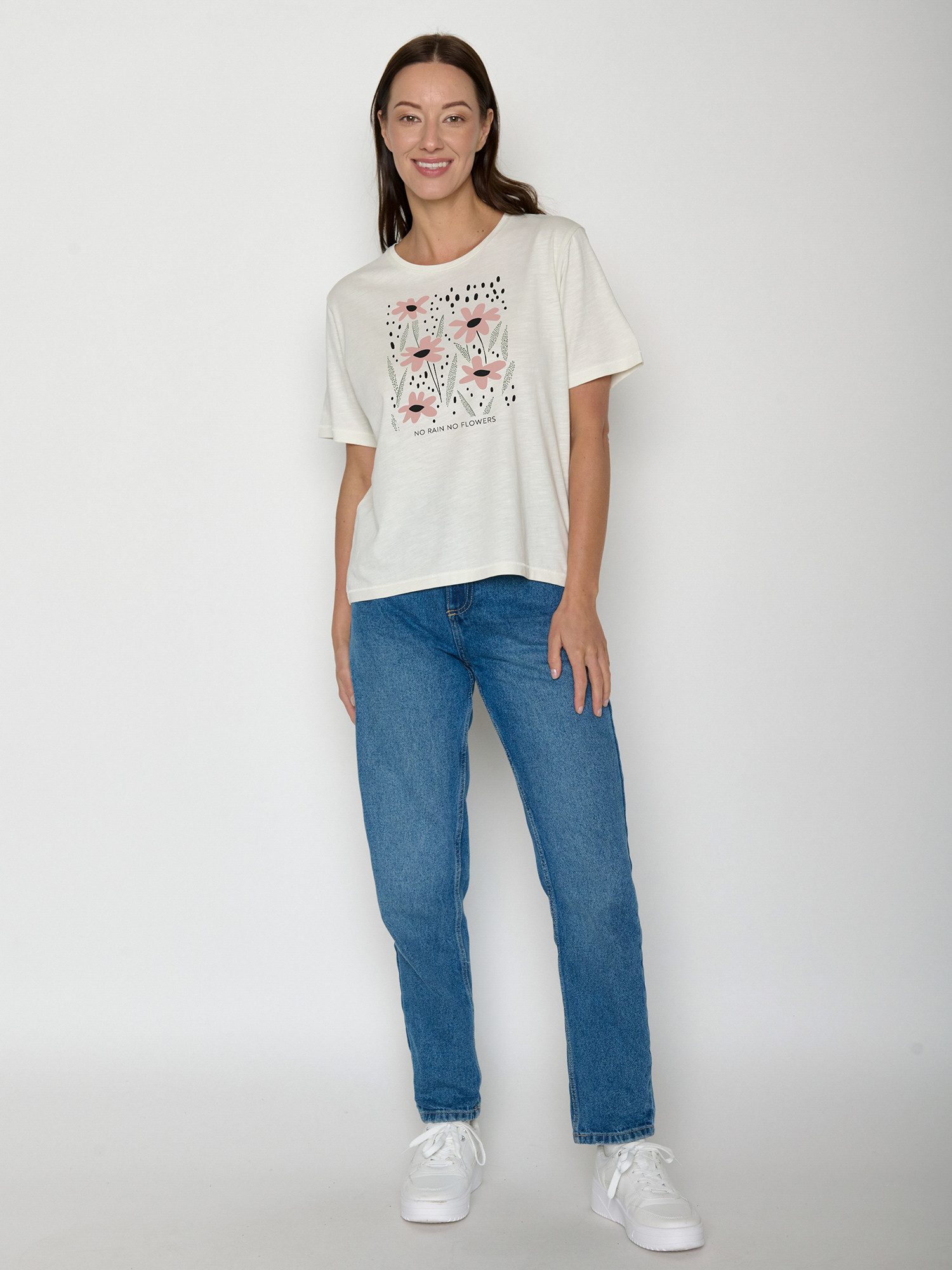 GreenBomb T-Shirt Nova No Rain (1-tlg., 1) Flammgarn, lockerer Schnitt, entspannter längerer Ärmel