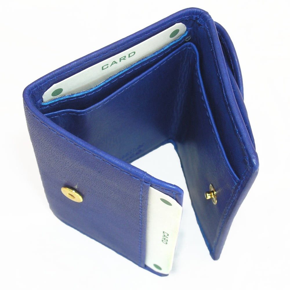 BRANCO Mini Geldbörse Kleine Geldbörse / Mini-Portemonnaie, Leder, Azur-Blau, Branco 105