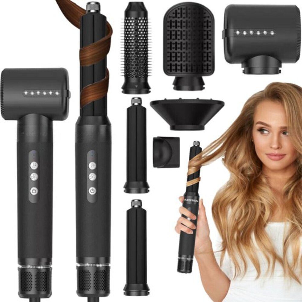 BELLABEAUTY Multihaarstyler Haarstyler Airstyler, Multihaarstyler, 7 in 1 Haarstyler, Warmluftbürste, Haartrockner, Hochwertige Verarbeitung