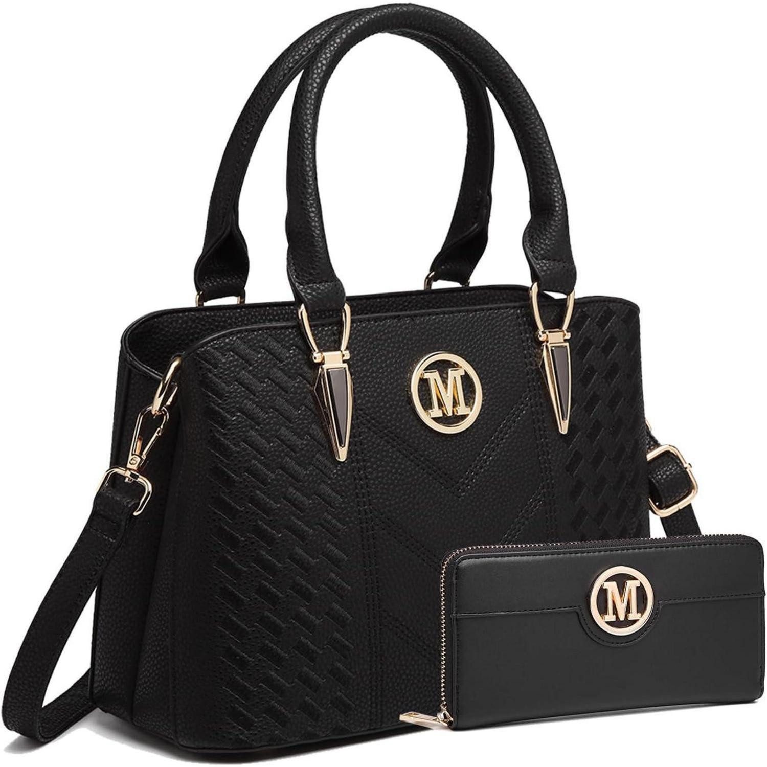 LuxusKollektion Henkeltasche Handtasche Damen PU Leder Lychee Muster 2-1 Sc günstig online kaufen