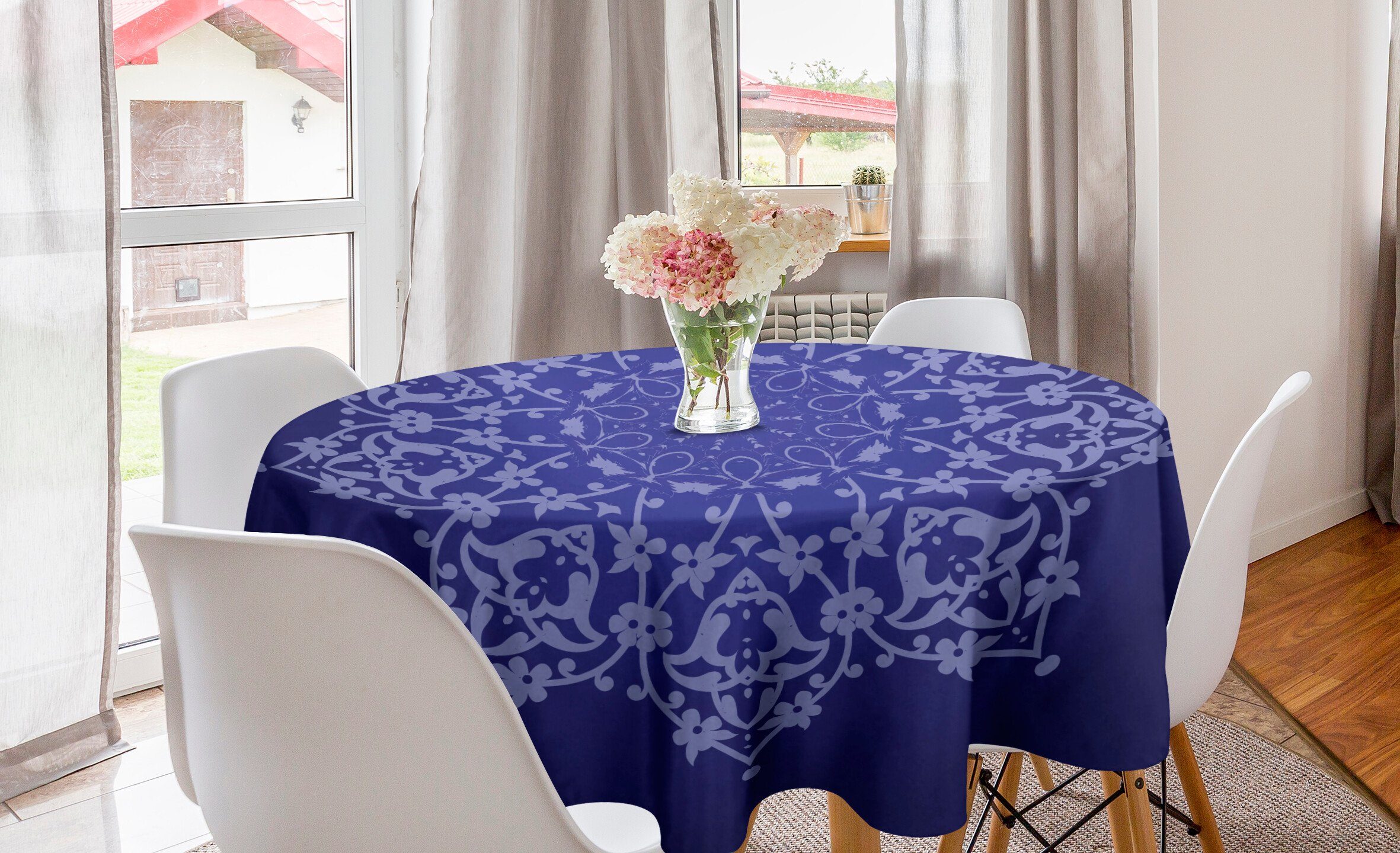 für Küche Art lila Tischdecke Lacework Floral Esszimmer Mandala Dekoration, Abdeckung Tischdecke Abakuhaus Kreis