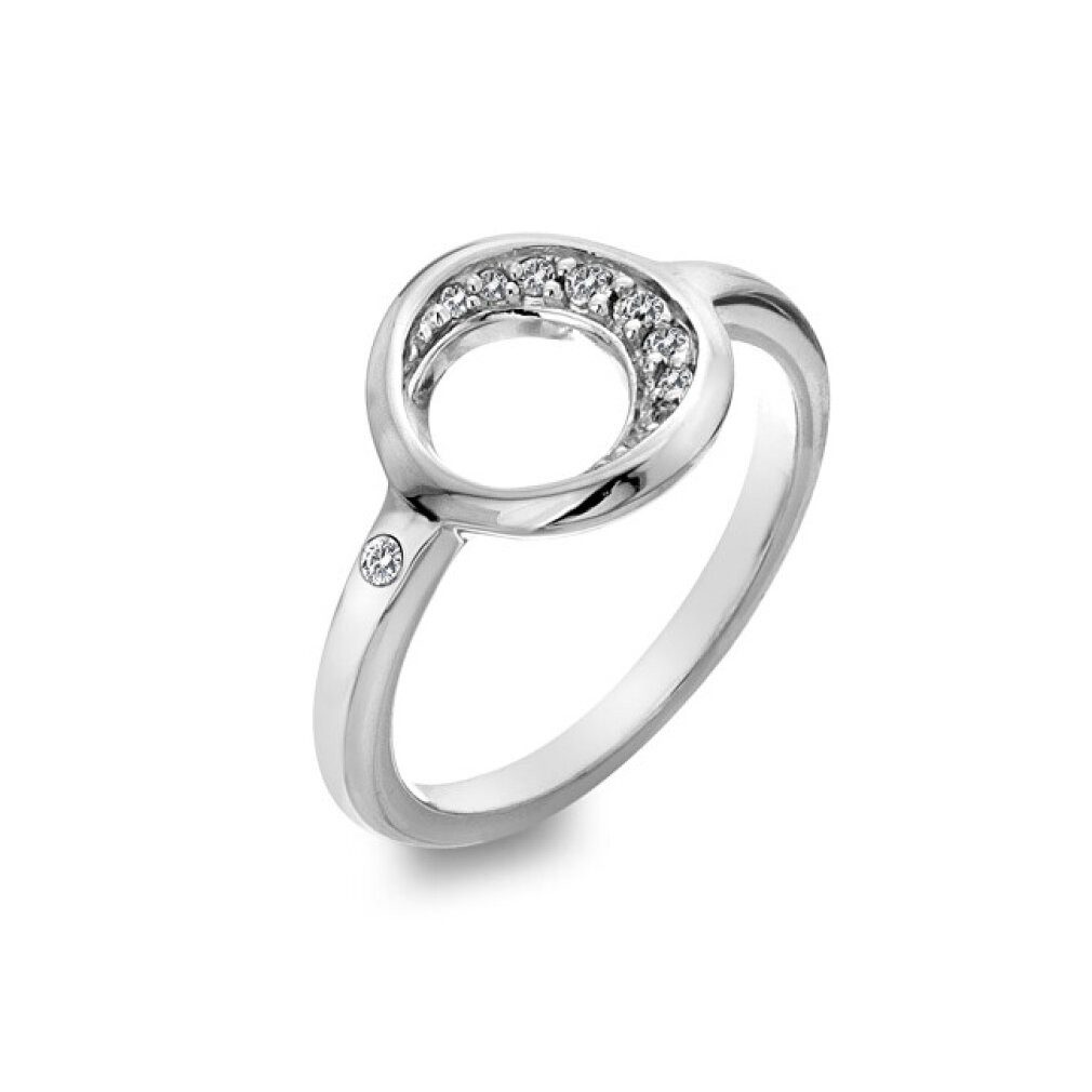 Diamond Fingerring Elegant silver ring with and topaz Celestial DR232 - Circuit: 51 mm