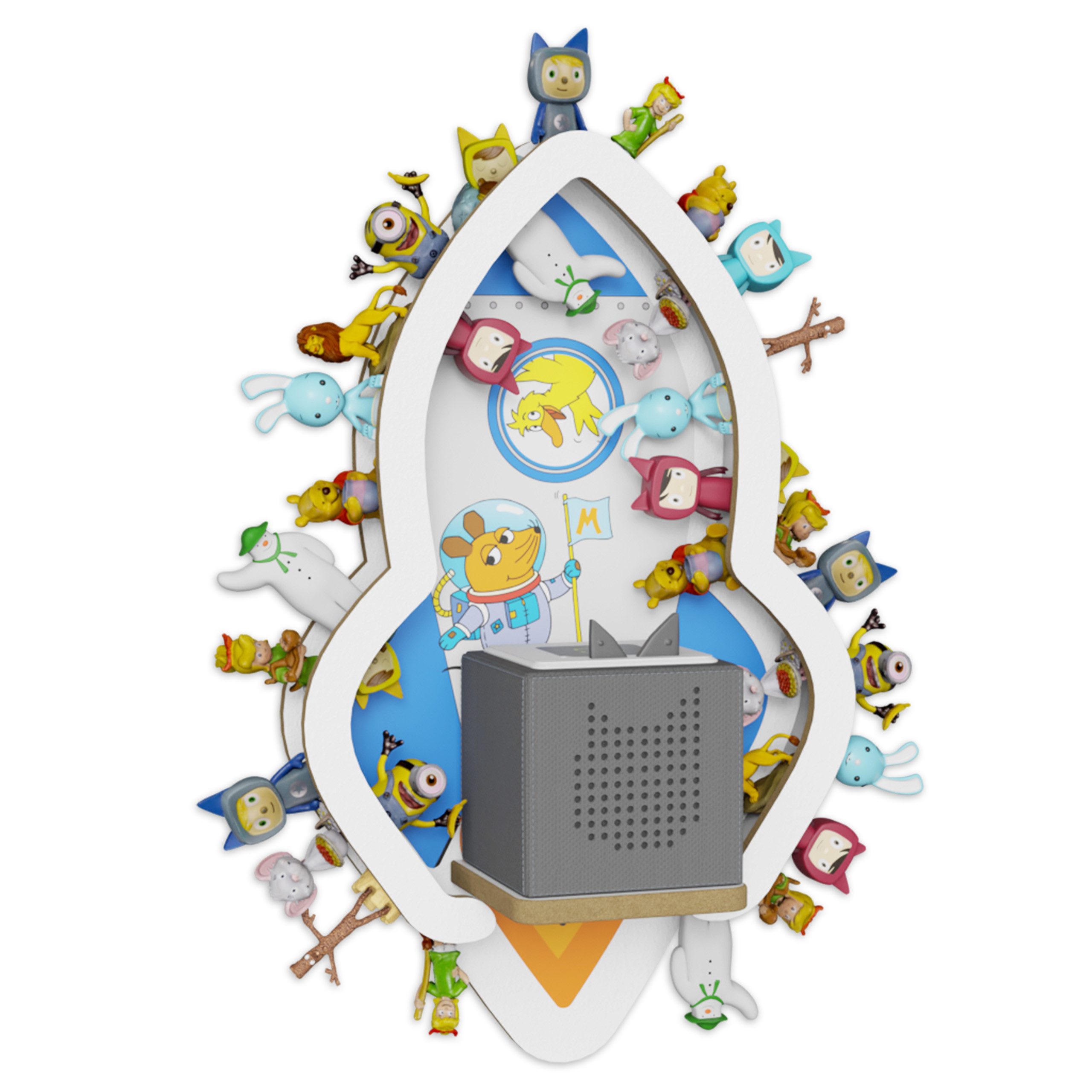 Holzura Kinderregal Tonie Regal Die Maus mit magnetischem Rahmen für Tonief günstig online kaufen