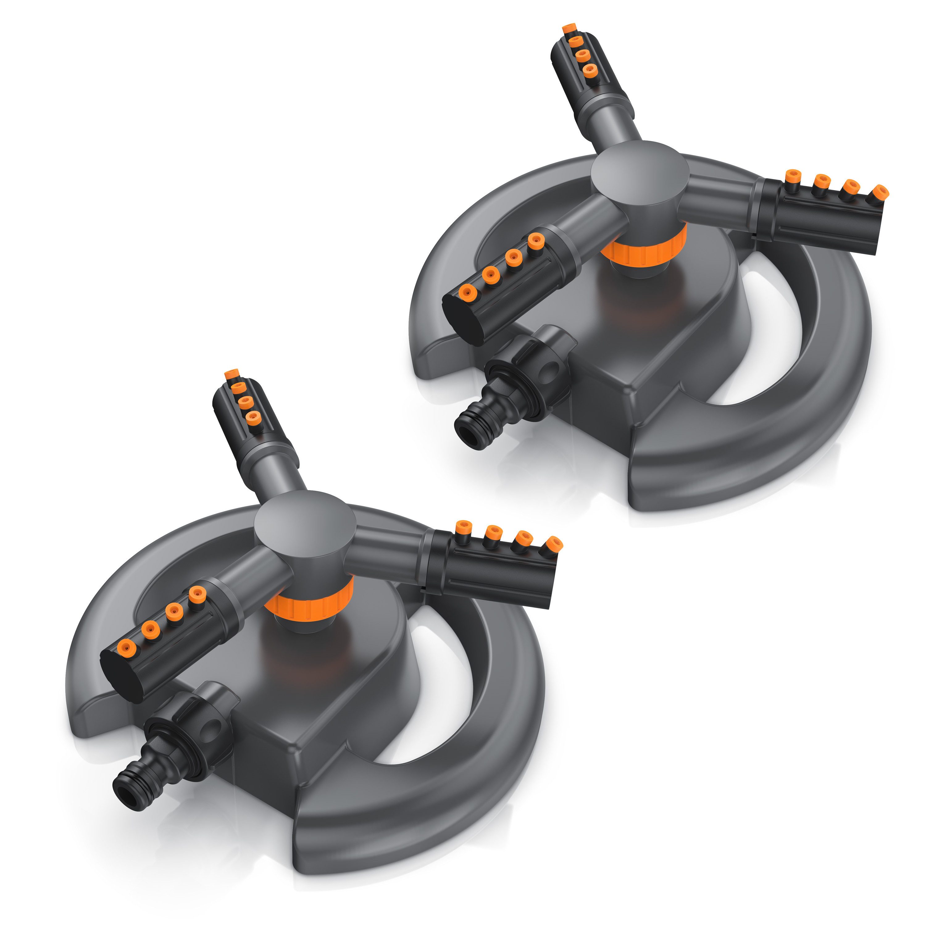 Kreisregner Garten Sprinkler, 360° Rasensprenger, 3 Arm Rasensnsprikler rotierend
