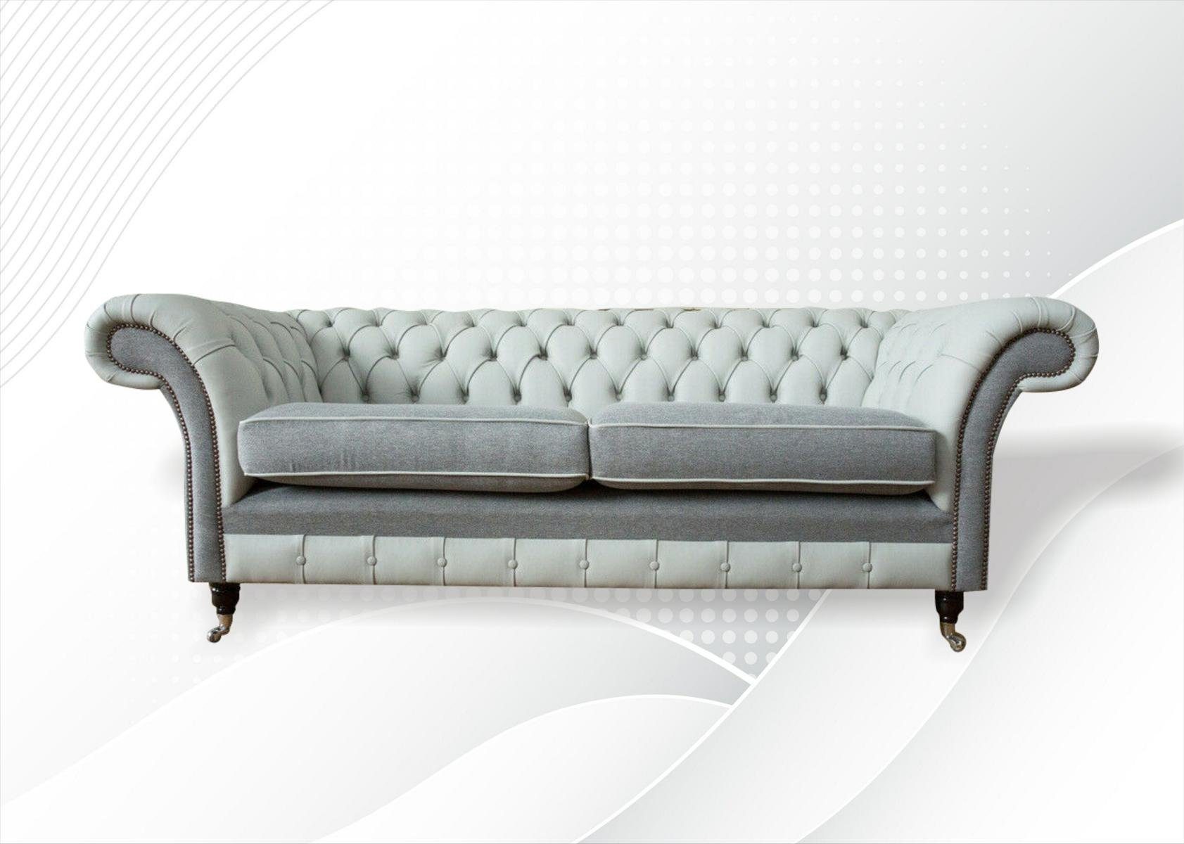 Sofa JVmoebel Sitzer 225 Couch 3 Chesterfield Design Chesterfield-Sofa, cm