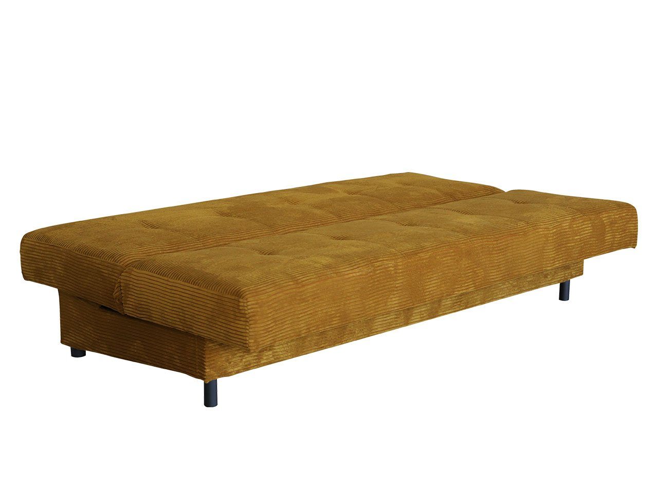 Sofa Aufklappbar, Enduro 145 XIV Cord, mit Poso Schlaffunktion Schlafsofa Sitzer Bettkasten, MIRJAN24 und 3