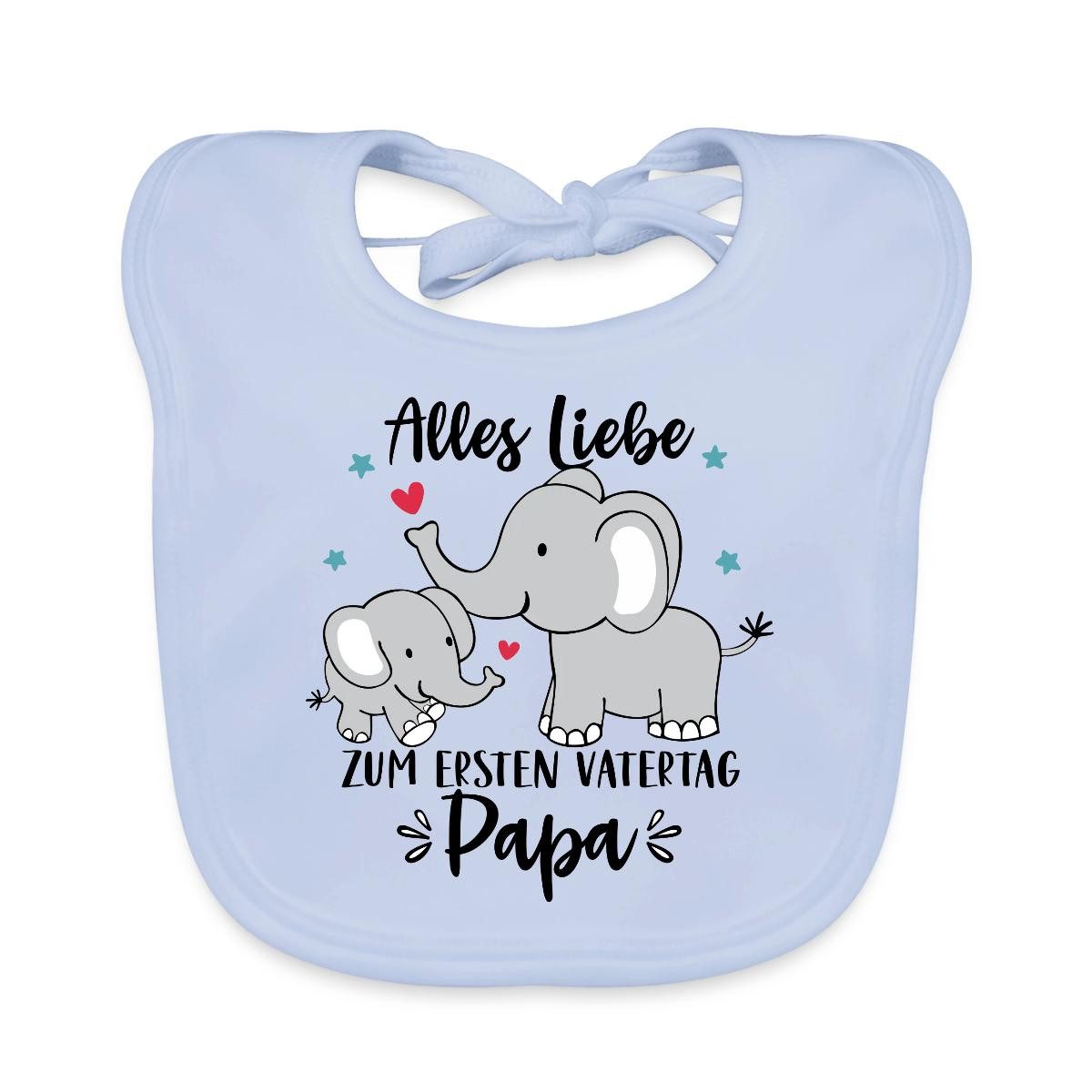 Lätzchen Alles Liebe Zum Ersten Vatertag Elefanten Bio Baby Lätzchen Waschbar