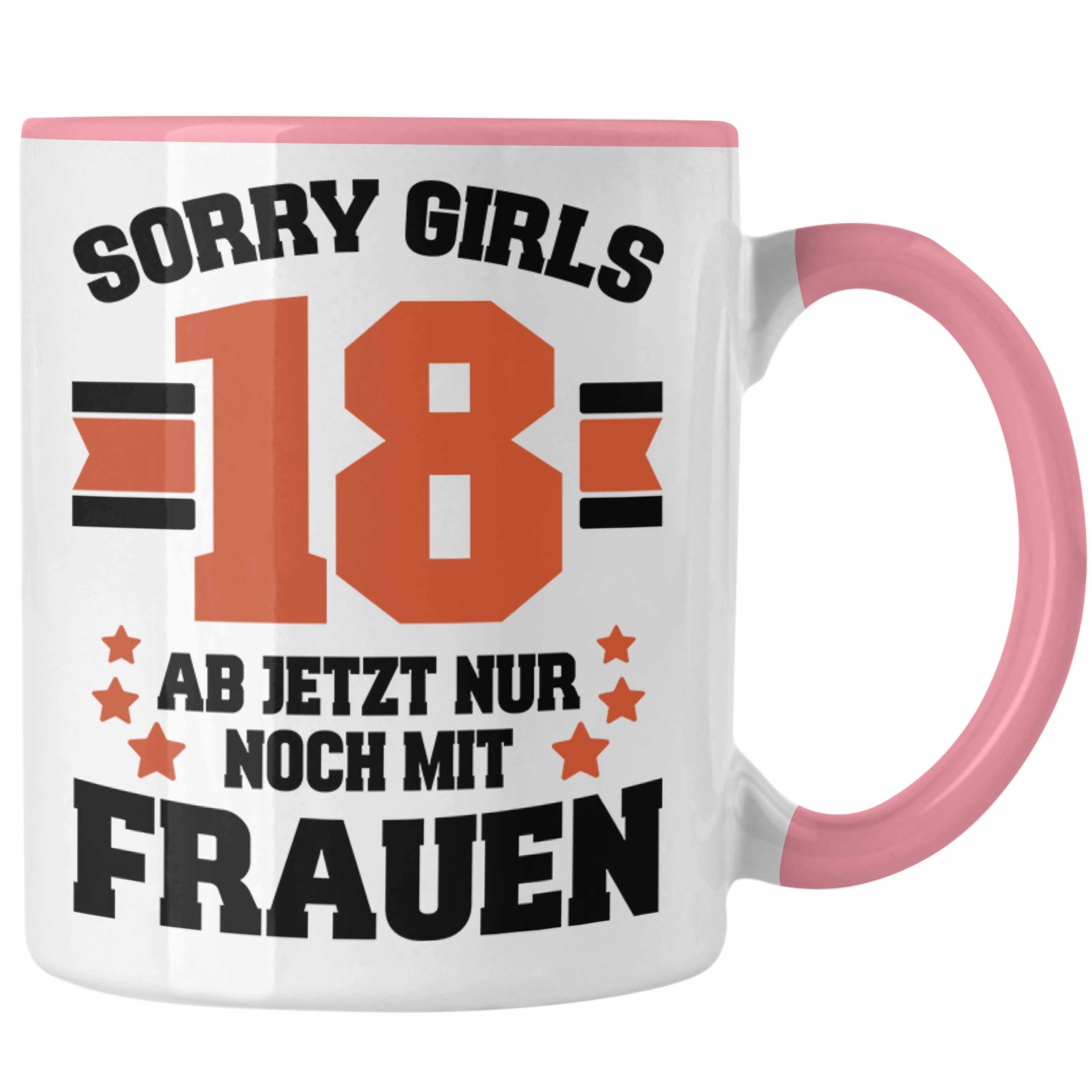 Trendation Tasse Trendation - 18. Geburtstag Geschenk Jungs Jungen Mann Lustiger Spruch 18er Geburtstagsgeschenk Rosa