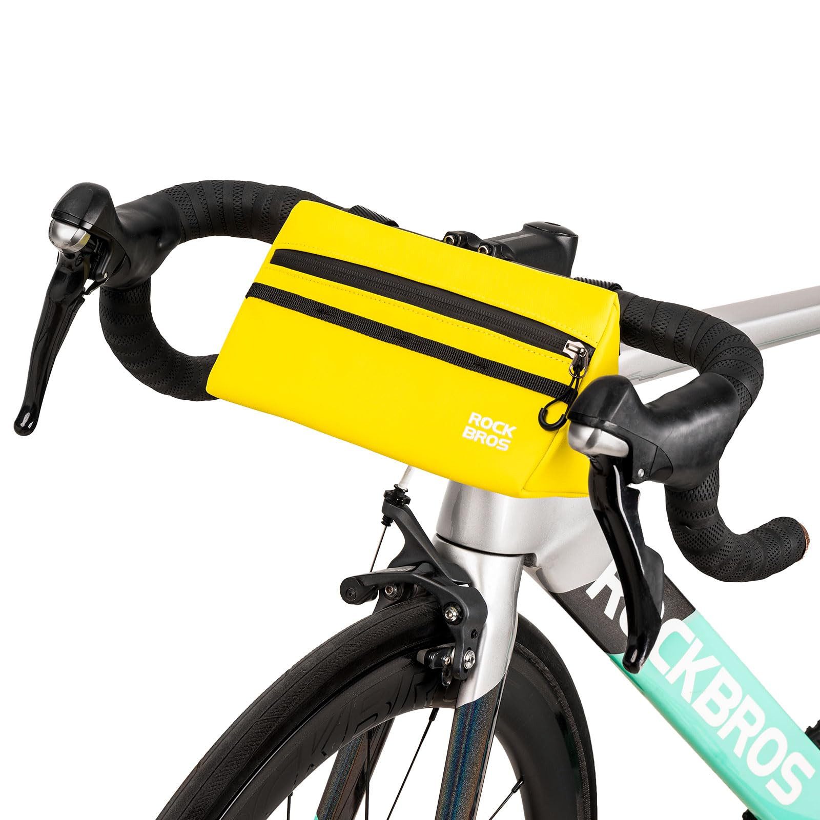 ROCKBROS Fahrradtasche Lenkertasche für Rennrad und Mountainbike, 1,3L Volumen, einfache Montage, reflektierendes Logo
