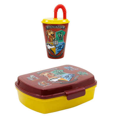 Harry Potter Lunchbox Hogwarts 2 teiliges Lunch Set - Brotdose und Trinkbecher, (2-tlg)