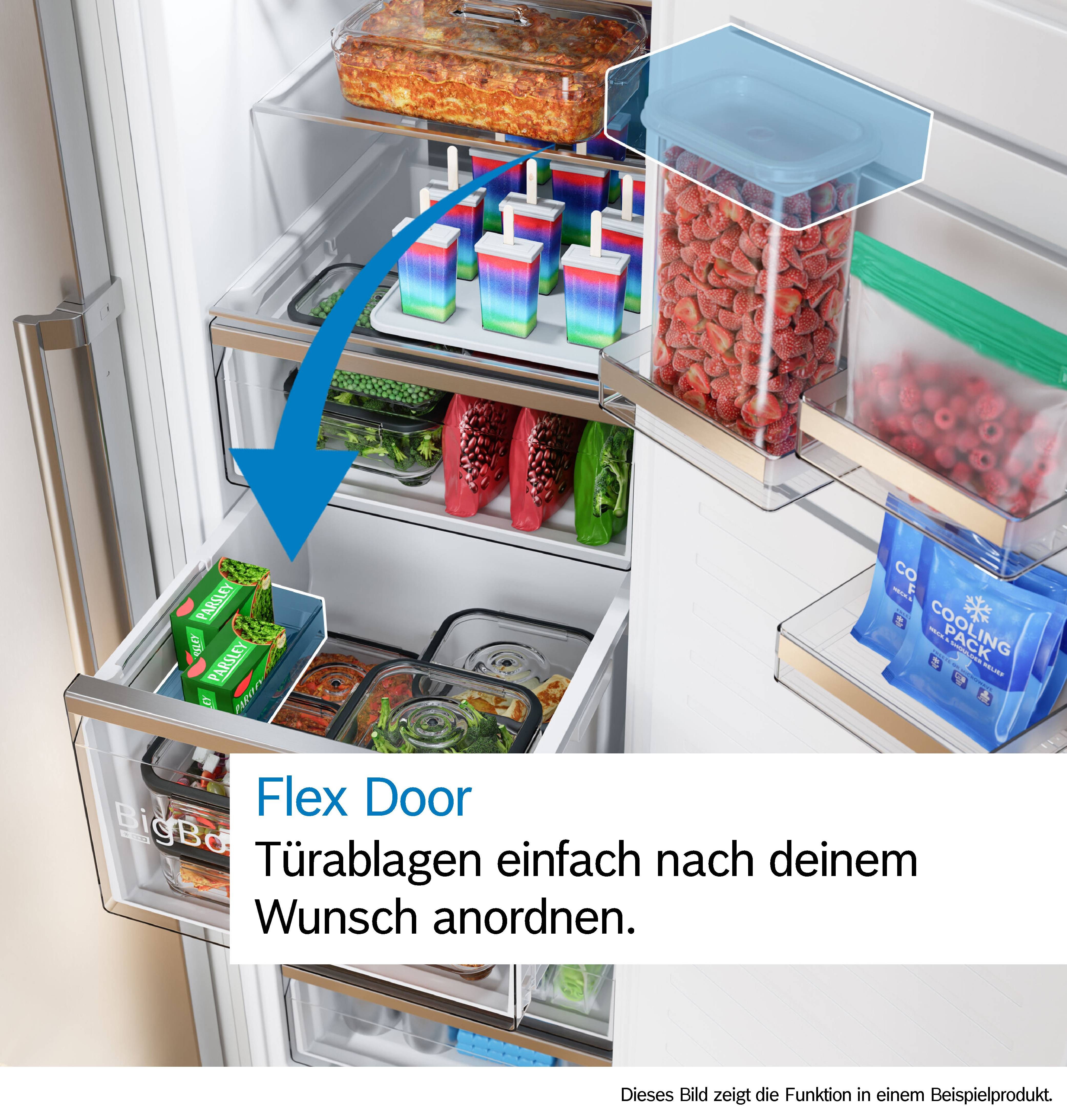 BOSCH Gefrierschrank NoFrost Serie 6 GSN36AICM, 186,2 cm hoch, 59,5 cm breit, Nie wieder abtauen, No Frost Gefrierschrank, großzügiger Stauraum – Bild 5 von 5