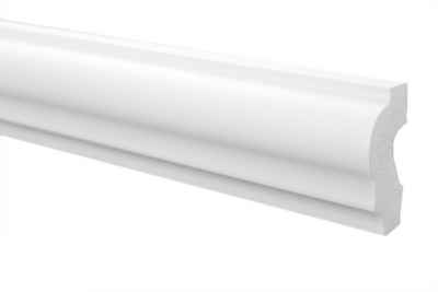 marbet design Zierleiste »E-19«, Wand- und Deckenumrandung aus Styropor (EPS) - 2 Meter Flachleiste, leicht & formfestes, weißes Zierprofil - Wandleiste