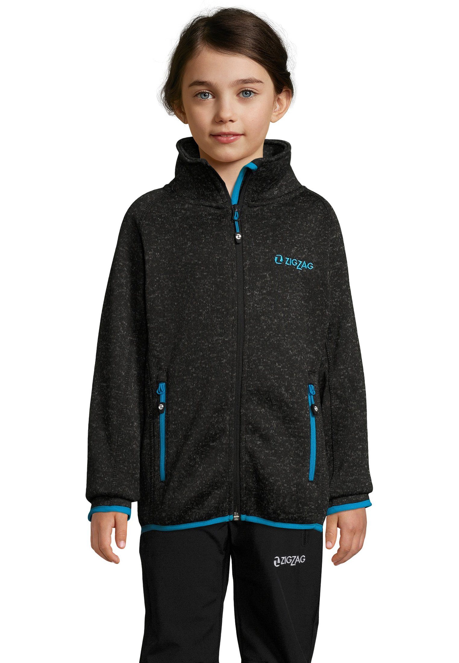 KIDS Fleecejacke IRVINE sportlichen ZIGZAG im ACTIV Design