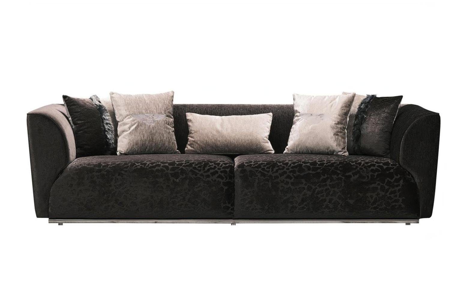 JVmoebel 3-Sitzer Dreisitzer Sofa 3 Sitzer Polstersofa Moderne Sofas Schwarz, 1 Teile, Made in Europa