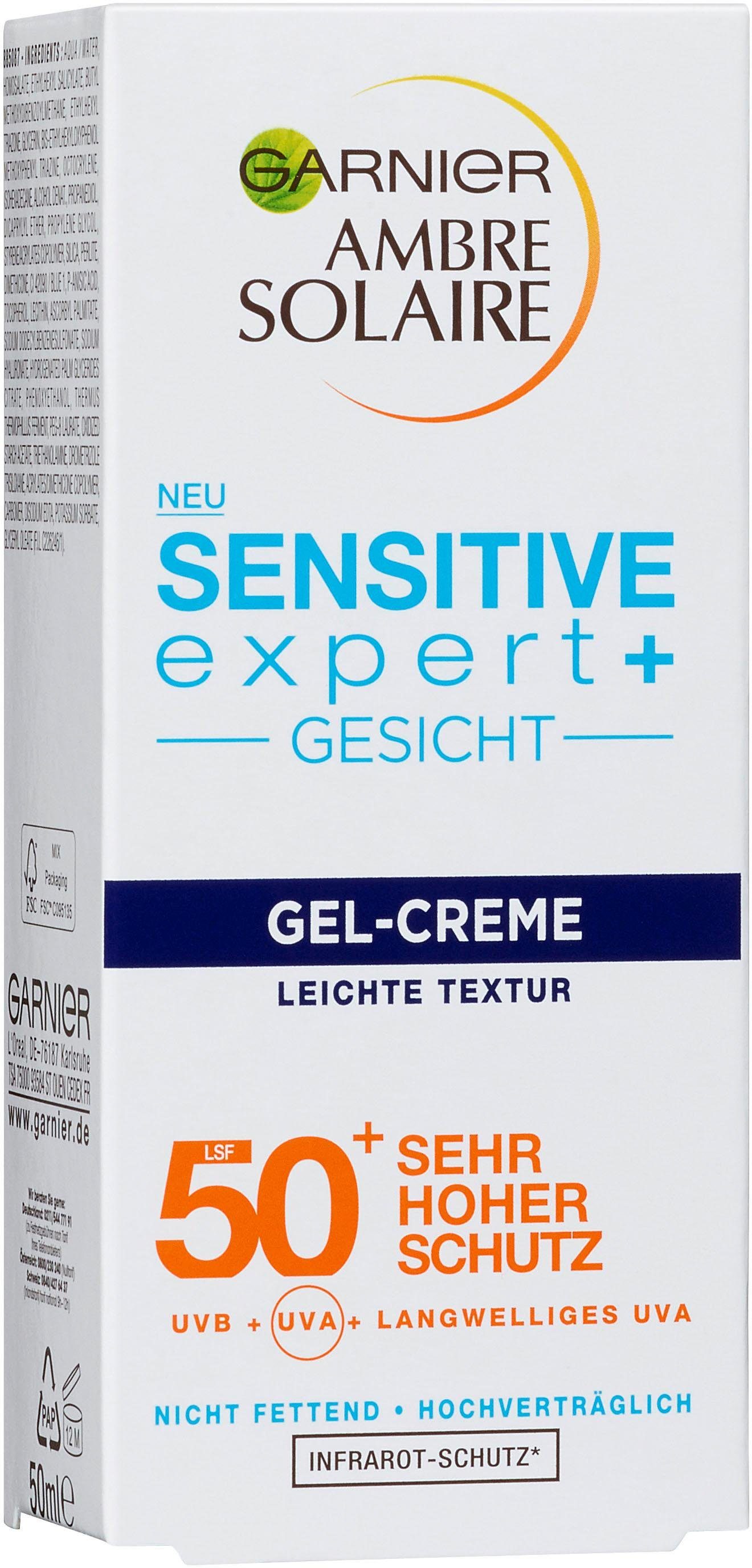GARNIER Sonnenschutzcreme »Ambre Solaire Sensitive expert+ LSF 50