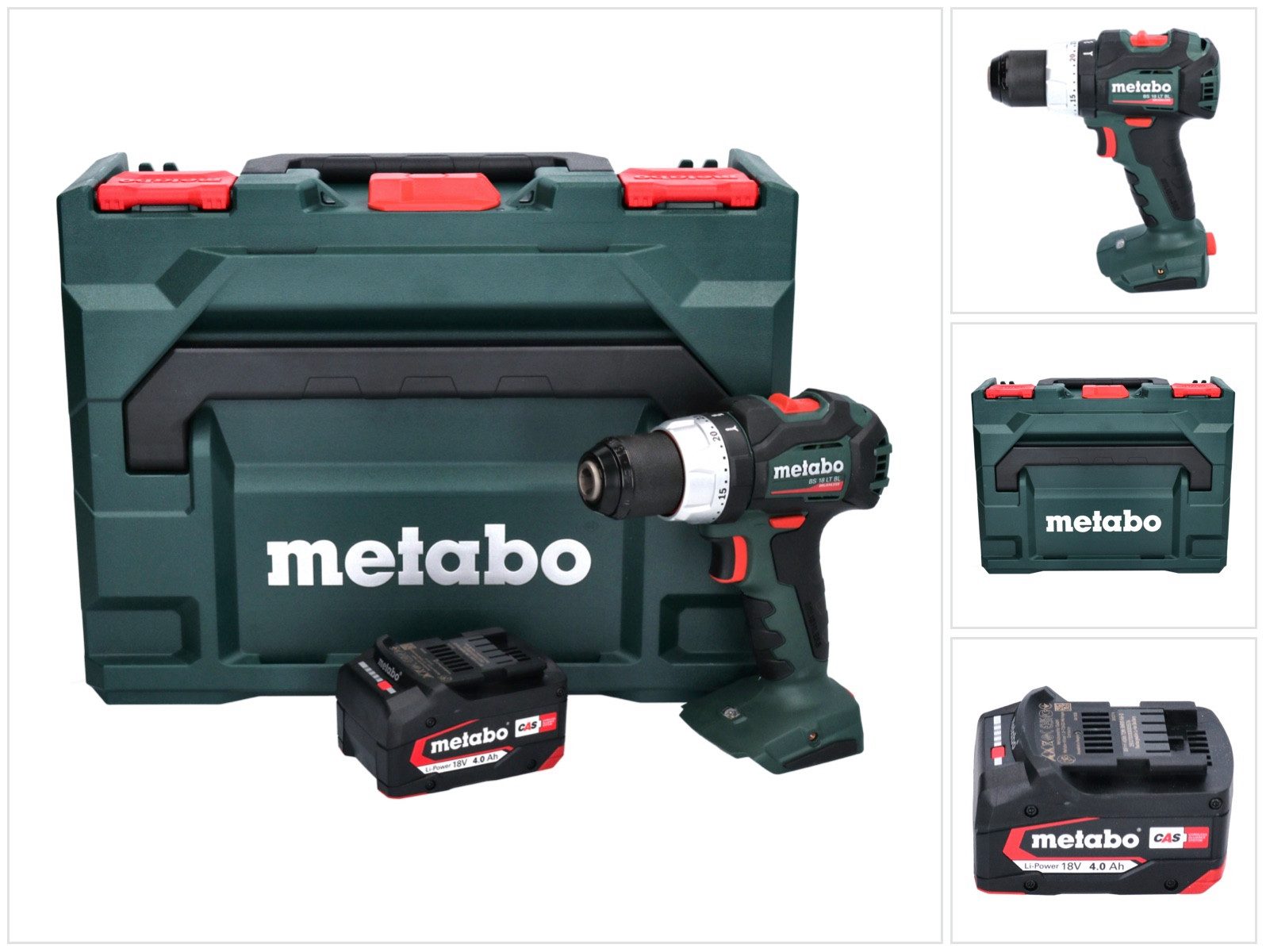 metabo Akku-Schrauber BS 18 LT BL Akku Bohrschrauber 18 V 75 Nm Brushless + 1x Akku 4,0 Ah