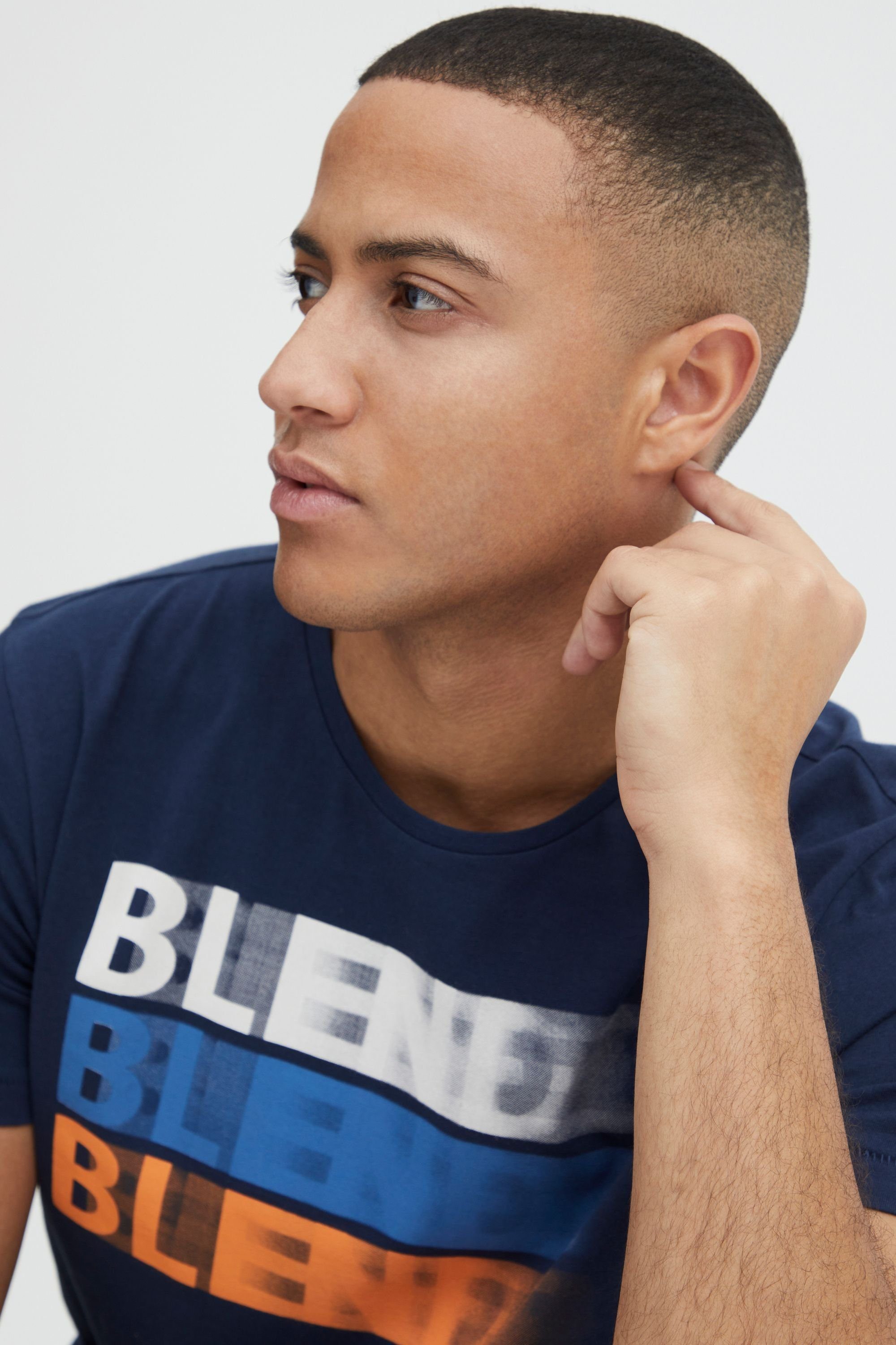 Blend T-Shirt BHTee (1-tlg) Klassisches T-Shirt mit Rundhalsausschnitt