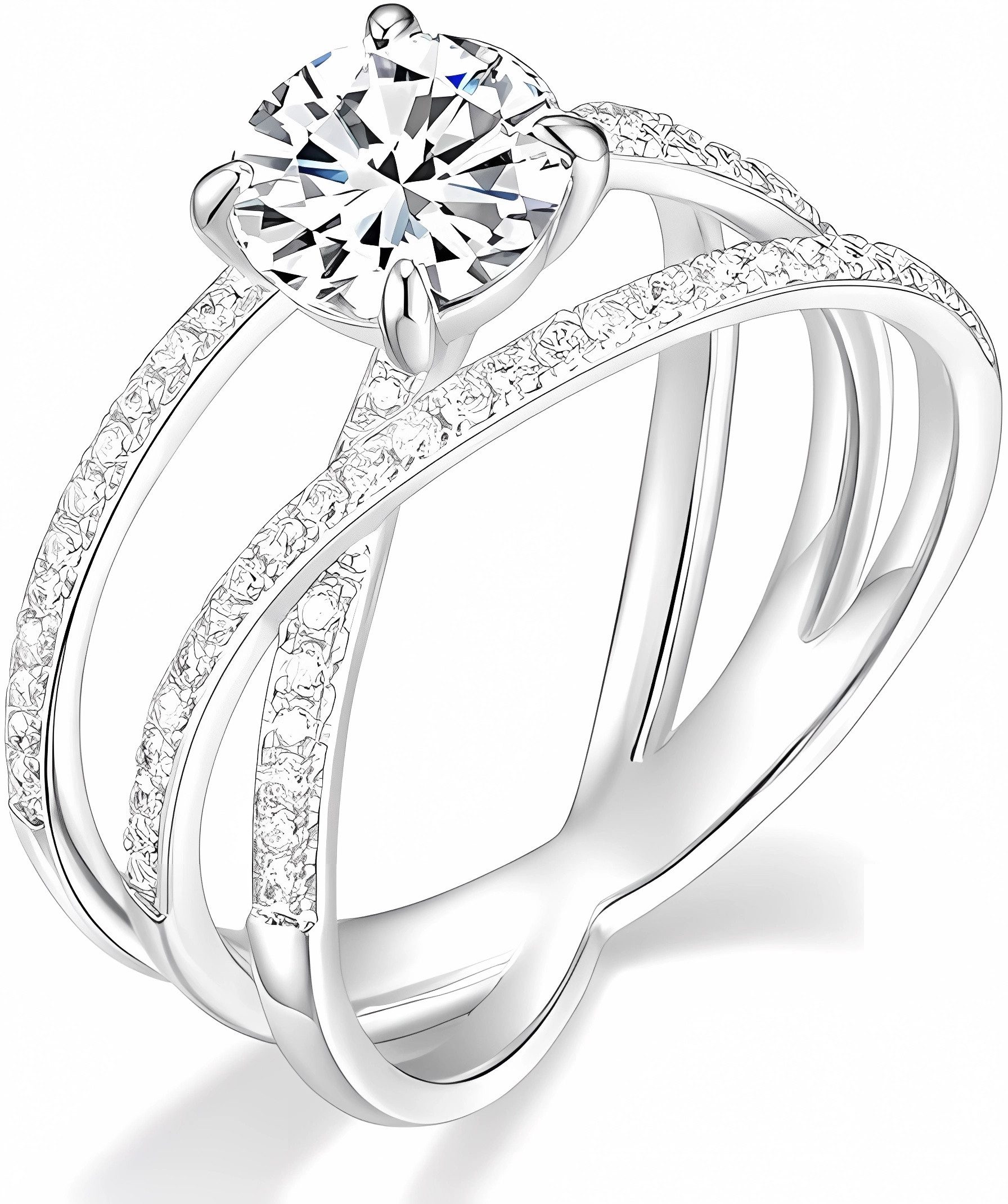 Jumpeak Diamantring 2 Karat,Ring Frauen,Ring Gold Damen 585 Echtgold,Geschenk für Sie,IGI, Diamant Ring Damen,E VS1 3EX,Engagement Ring,Wedding Ring,labordiamant