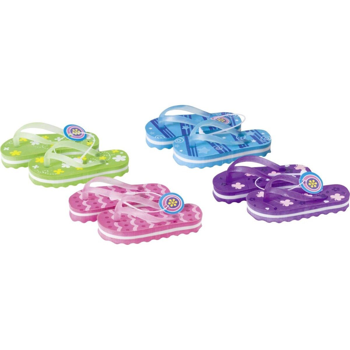 BRUNNEN Radiergummi Radierer FlipFlops 4x3cm farbig sortiert – Bild 2 von 2