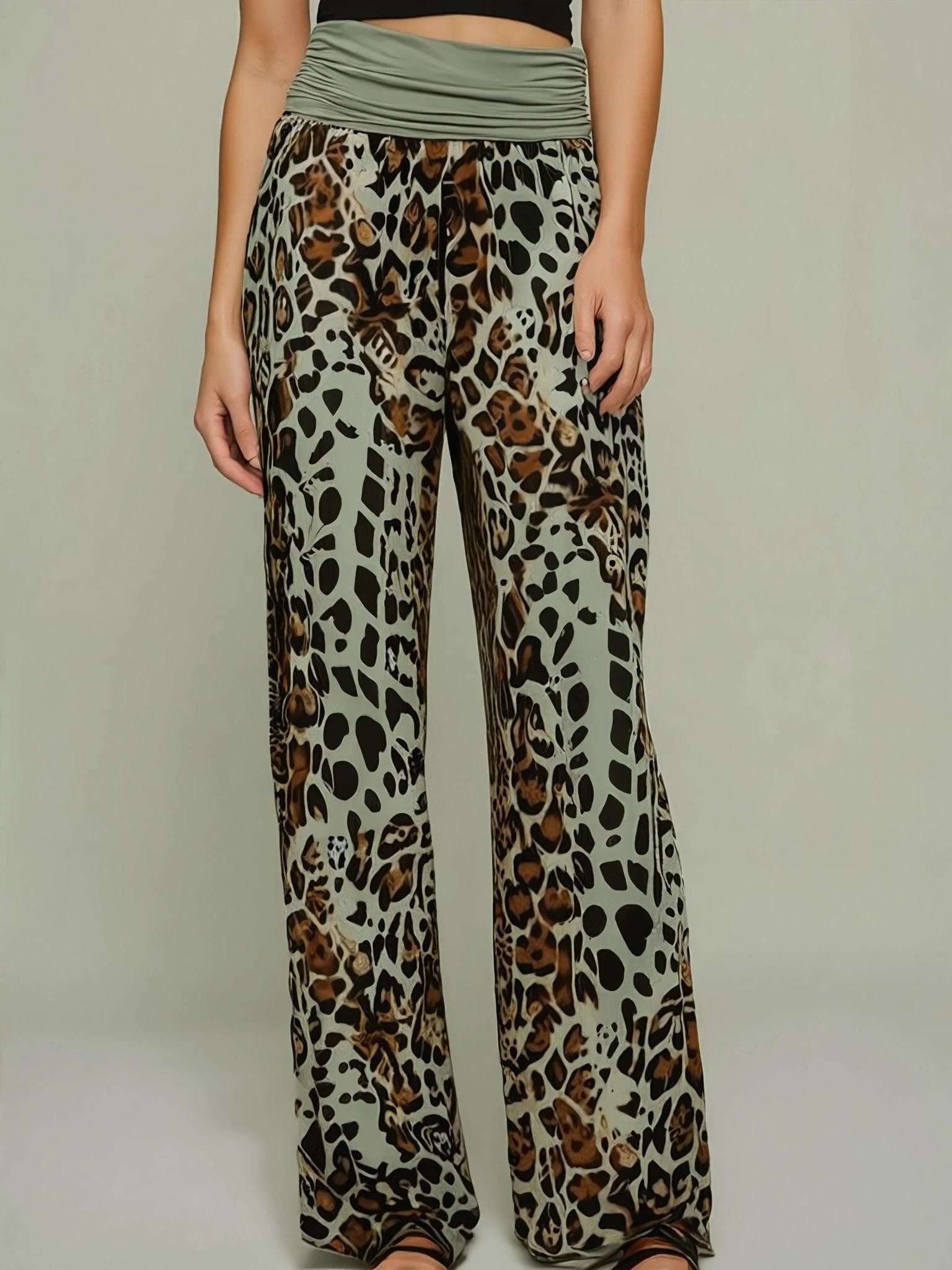 malito more than fashion Haremshose Pumphose Leo Print 1484 dünne leichte Freizeithose im Leo Print