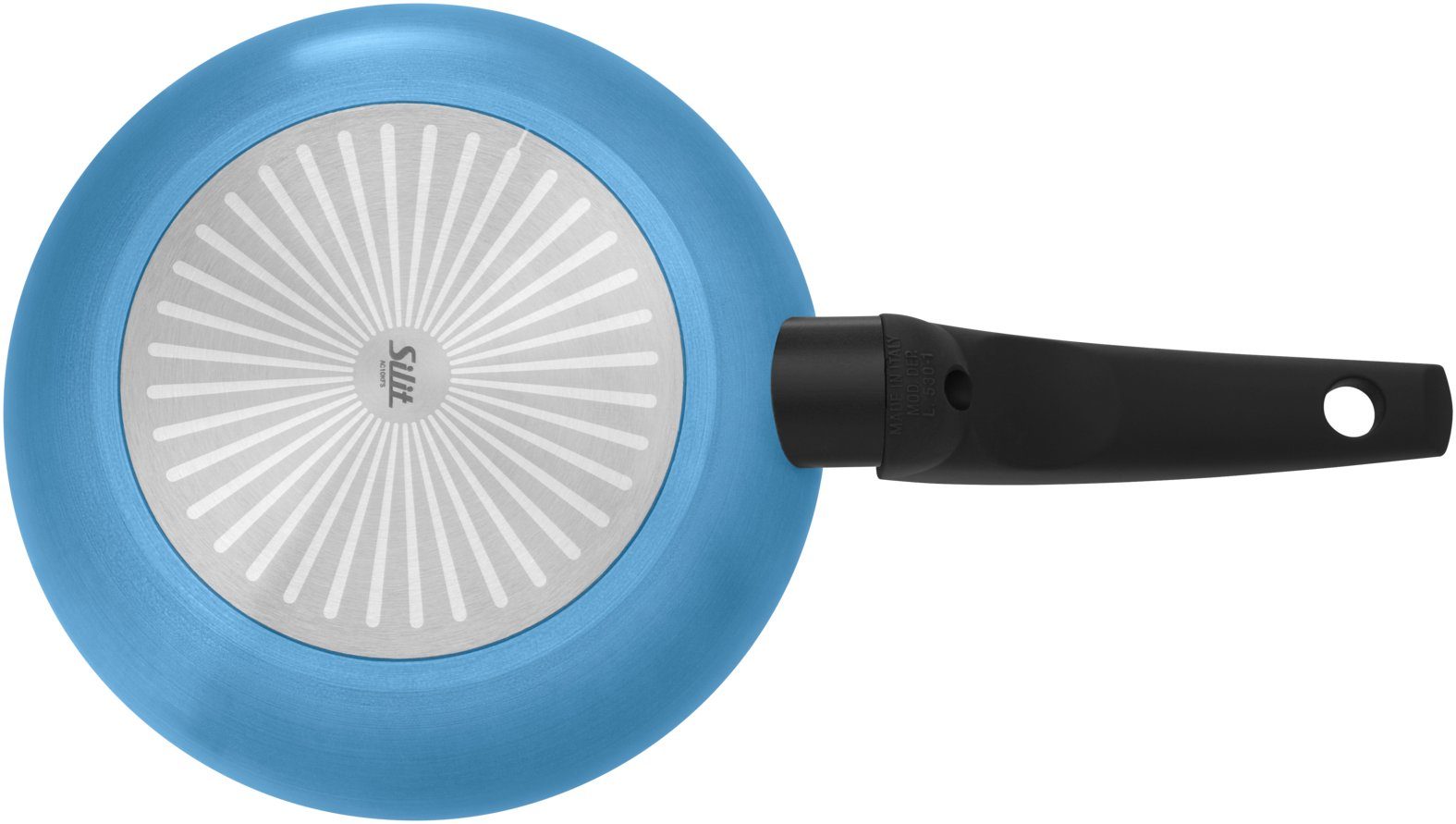 Silit Bratpfanne Silit Belluna Stielpfanne, 20 cm, Blau, Aluminium (1x Bratpfanne beschichtet 20 cm - optimal für Herdplatten mit Ø 14,5 cm, 1-tlg., 1x Bratpfanne beschichtet 20 cm optimal für Herdplatten mit Ø 14,5 cm), Belluna