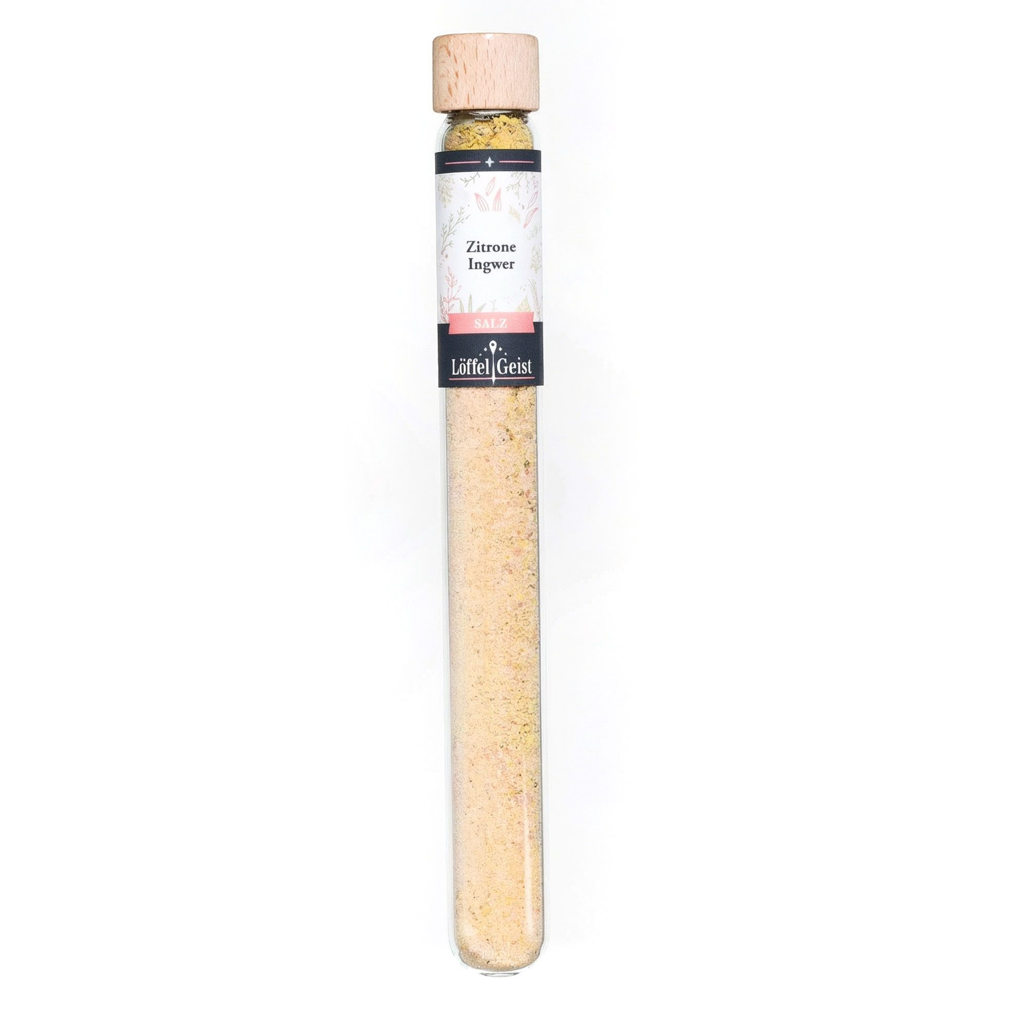 Löffelgeist Gewürz Zitrone Ingwer Salz (57g im praktischen Dosierglas)