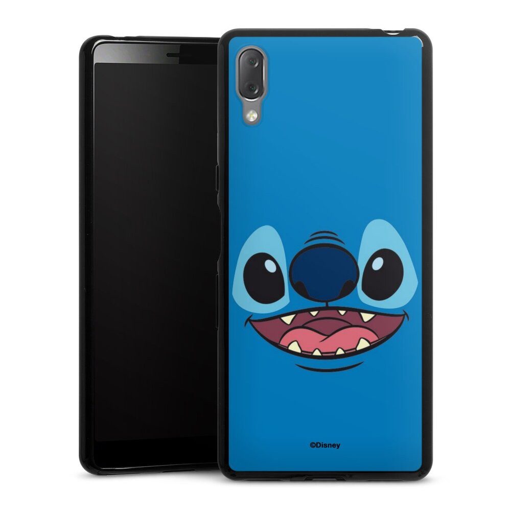 DeinDesign Handyhülle Lilo & Stitch Disney Offizielles Lizenzprodukt Stitch Closeup, Sony Xperia L3 Silikon Hülle Bumper Case Handy Schutzhülle