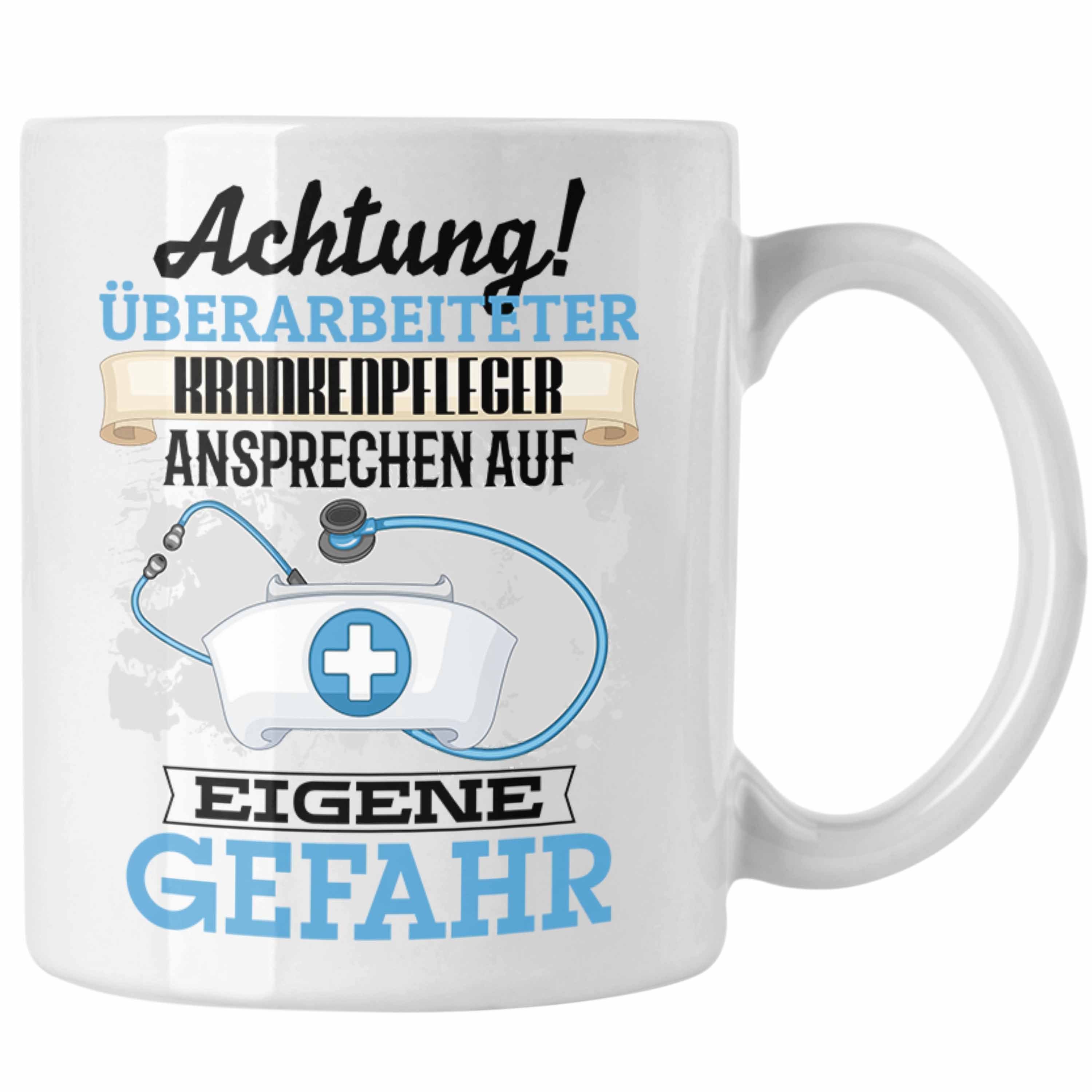 Trendation Tasse Tasse Spruch Krankenpfleger Kaffeebeche Geschenk Geschenkidee Weiss Lustiger