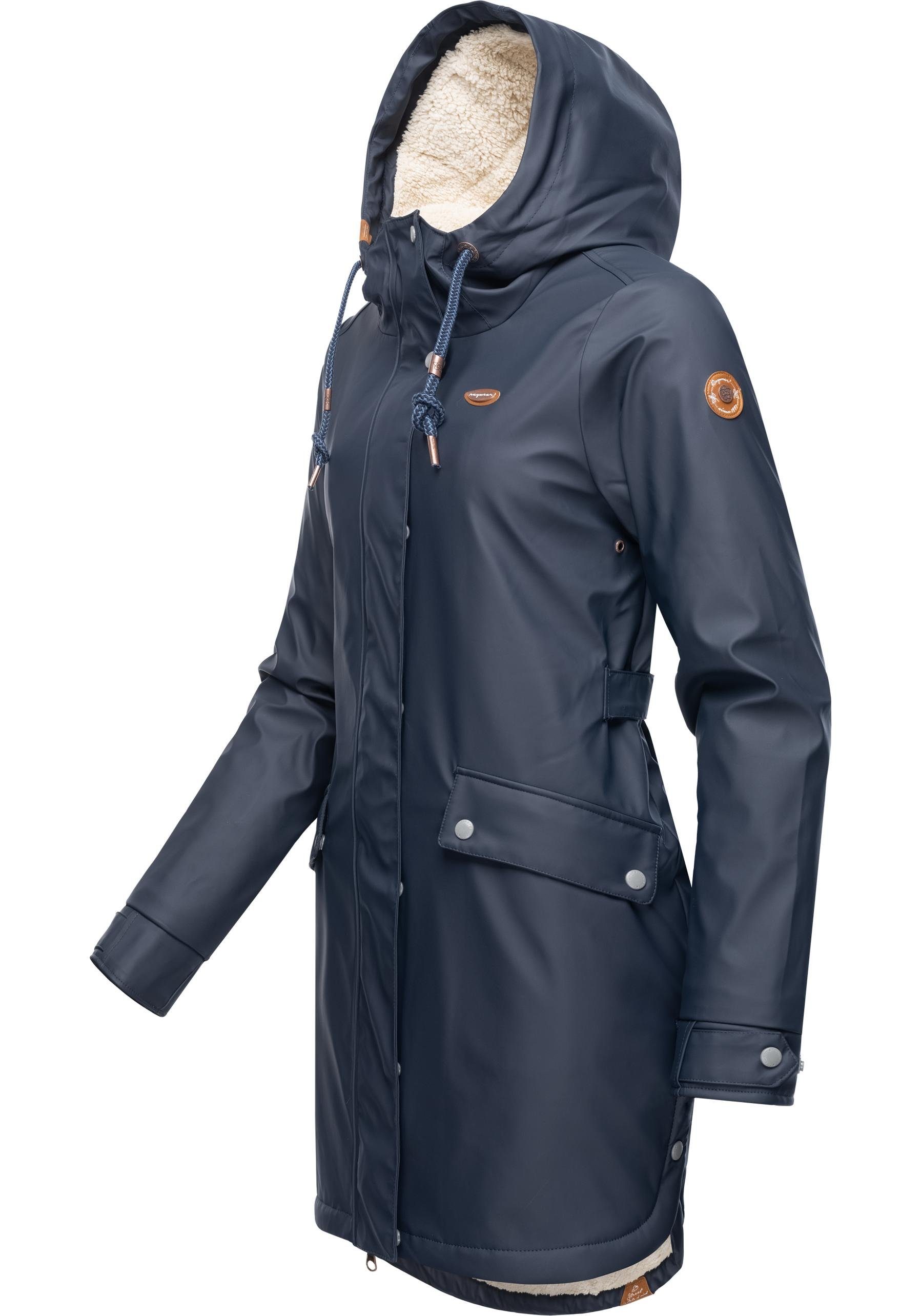 Ragwear stylischer den navy für Tinsley Regenjacke Regenparka Winter