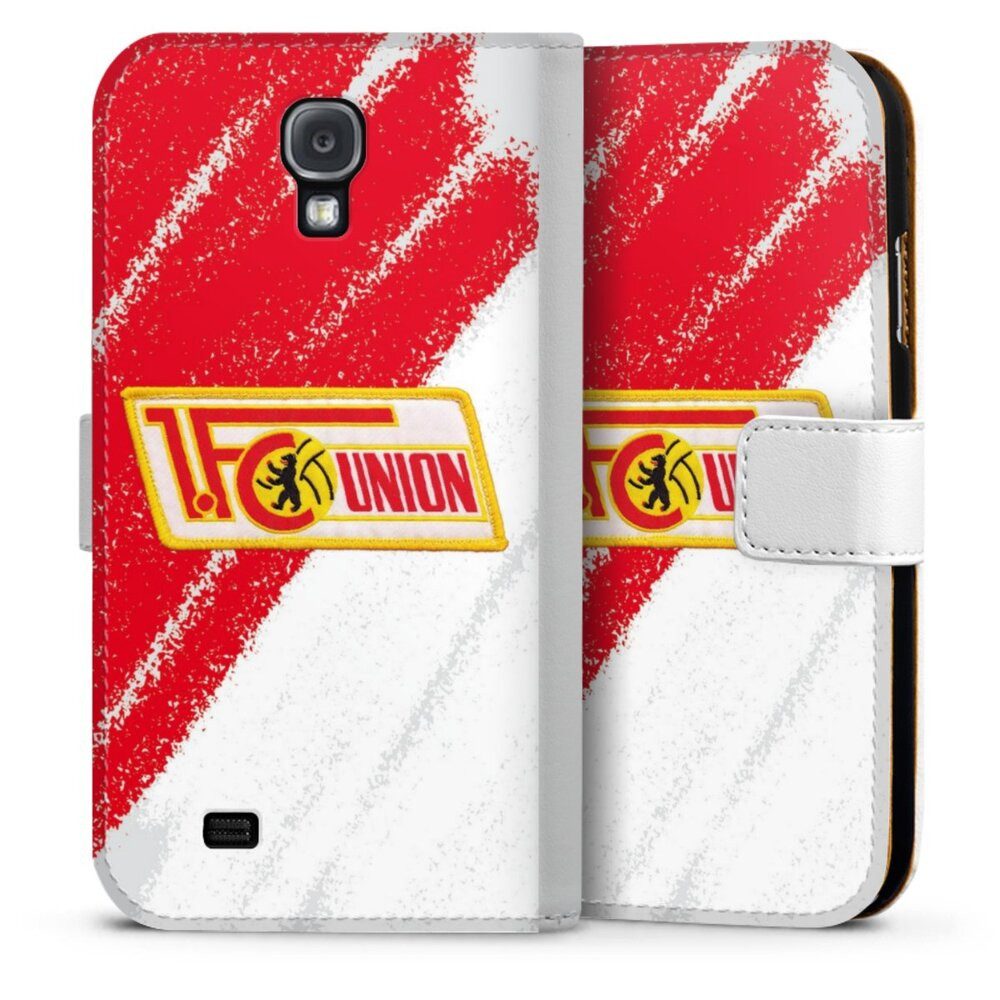 DeinDesign Handyhülle Offizielles Lizenzprodukt 1. FC Union Berlin Logo, Samsung Galaxy S4 Hülle Handy Flip Case Wallet Cover Handytasche Leder