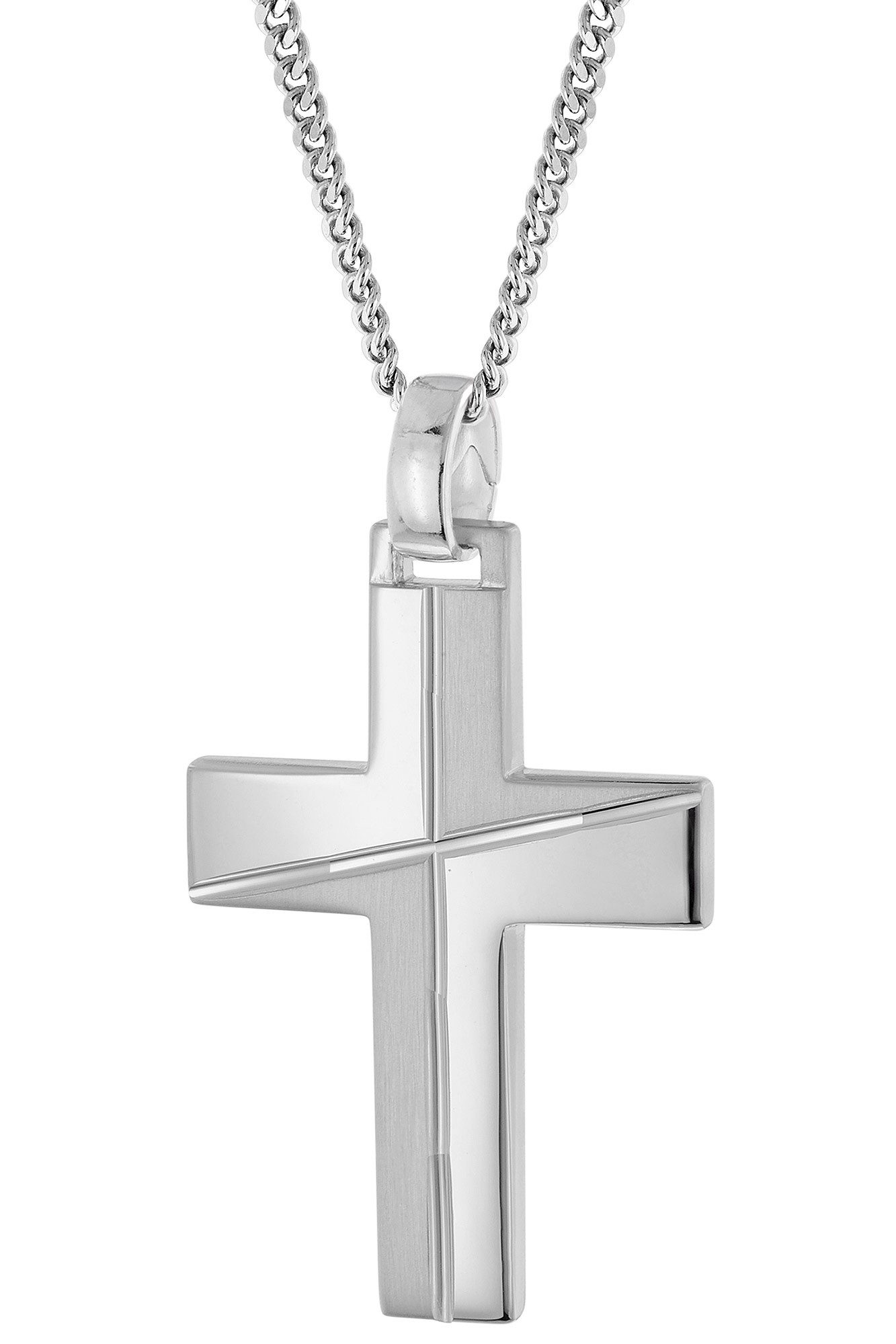 trendor Panzerkette Herren-Mit 925 Silber Rhodiniert