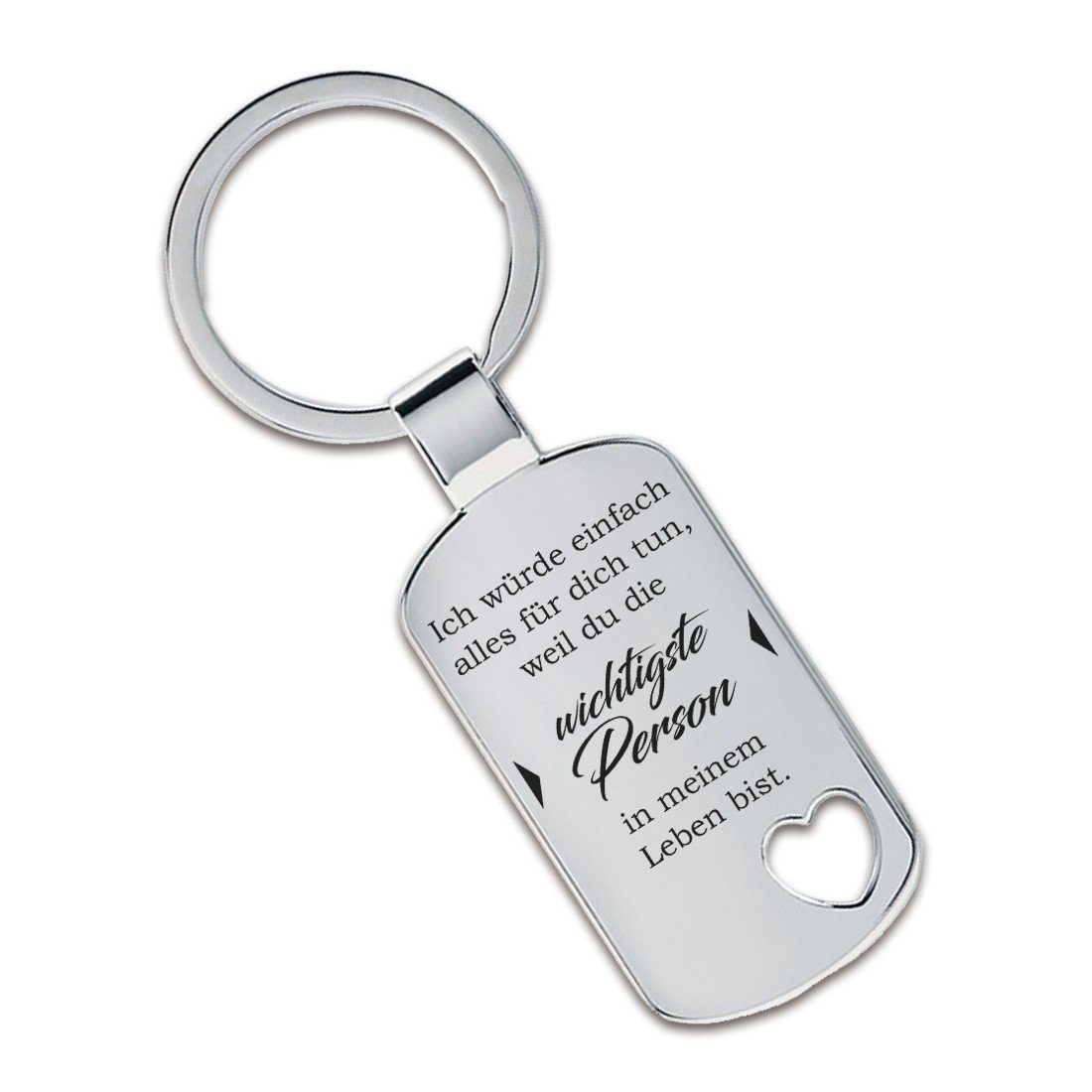 Lieblingsmensch Schlüsselanhänger Ich würde einfach alles für dich tun ...- ein tolles Geschenk (Schlüsselanhänger mit Gravur, inklusive Schlüsselring), Robuste und filigrane Lasergravur
