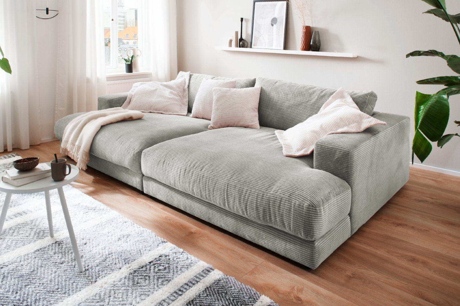 Cord Farben MADELINE, verschiedene KAWOLA od. Big-Sofa Stoff Sofa