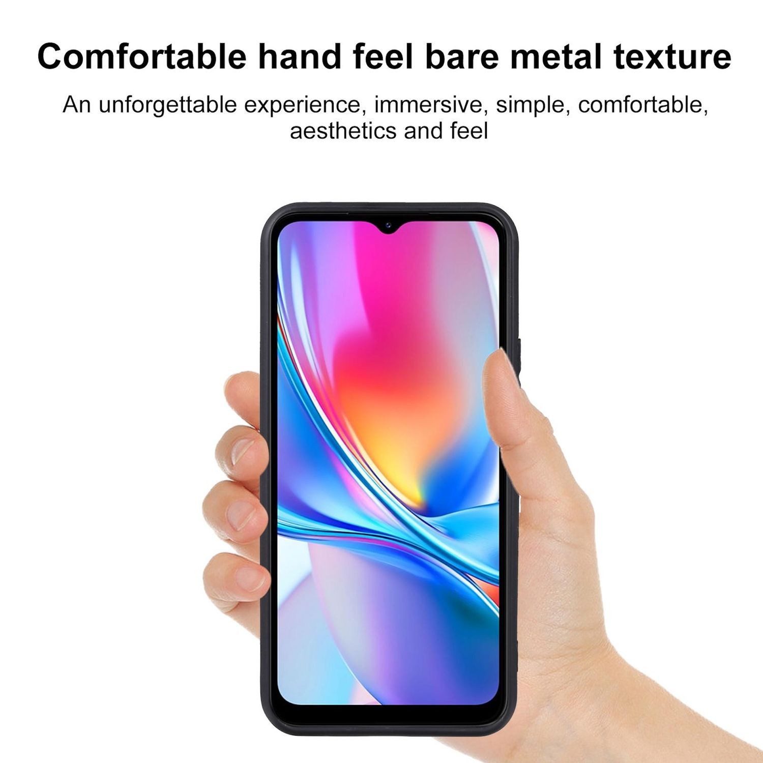 Wigento Handyhülle Für ZTE Blade A35e 4G Silikon TPU Schutz Hülle Flexibel Dünn Schwarz, Stilvolle TPU Hülle, präzise Aussparungen, schützend