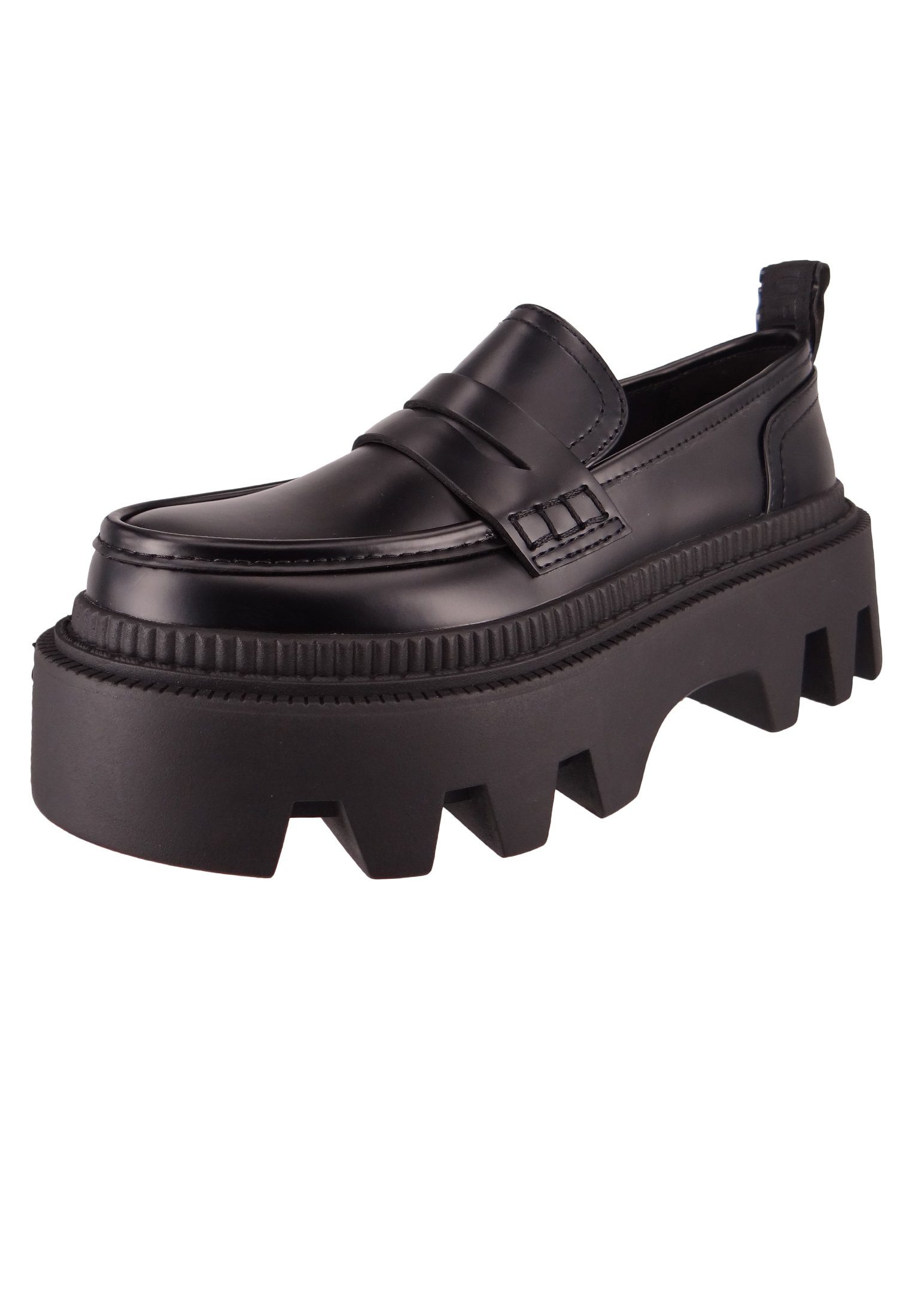 1622355 Vegan Loafer Buffalo Slipper Flora Black