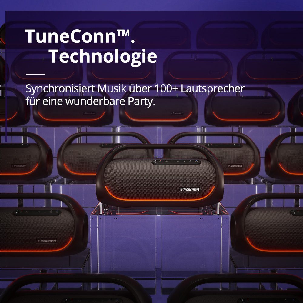 Tronsmart Bang 60W tragbarer Partylautsprecher Bluetooth-Lautsprecher (NFC, 60 W, APP, Lichtshow)