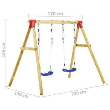 vidaXL Spielturm Schaukel-Set 230x130x166 cm Kiefernholz