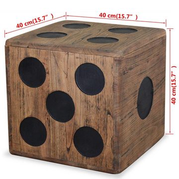 vidaXL Aufbewahrungsbox Aufbewahrungskiste Mindi-Holz 40 x 40 x 40 cm Würfel-Design