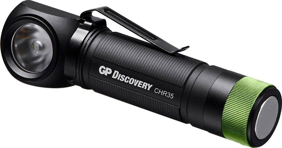 GP Discovery Discovery Li-Ion Lumen, inkl. Stirnlampe + 600 Akku USB Wiederaufladbar, 18650 Batteries GP CHR35, Ladekabel