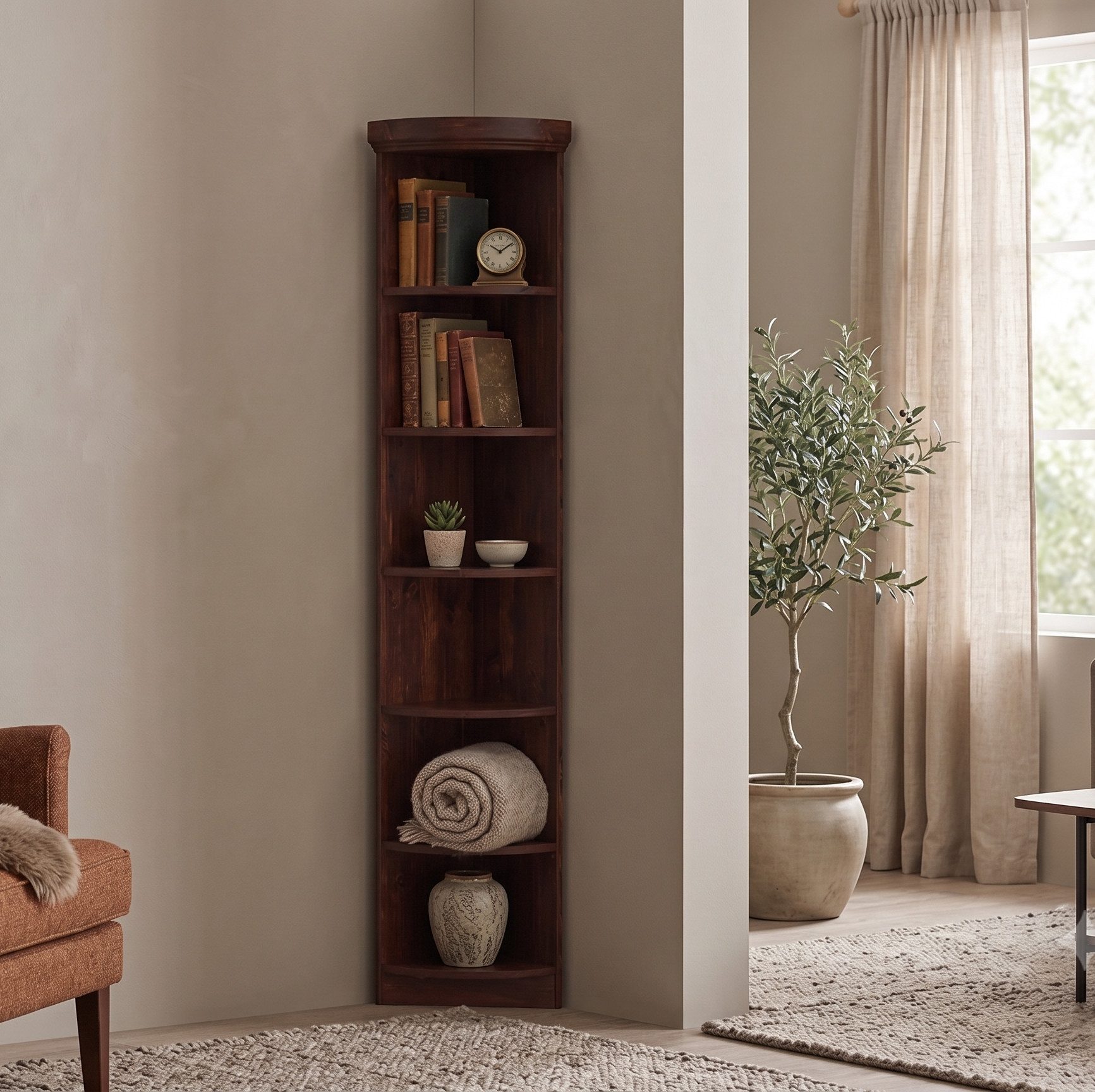 OTTO home Anbauregal Soeren Abschlussregal Höhen 97 bzw. 220 cm, aus massiver Kiefer, passend für Tiefe 29 cm, FSC®-zertifiziert – Bild 4 von 5
