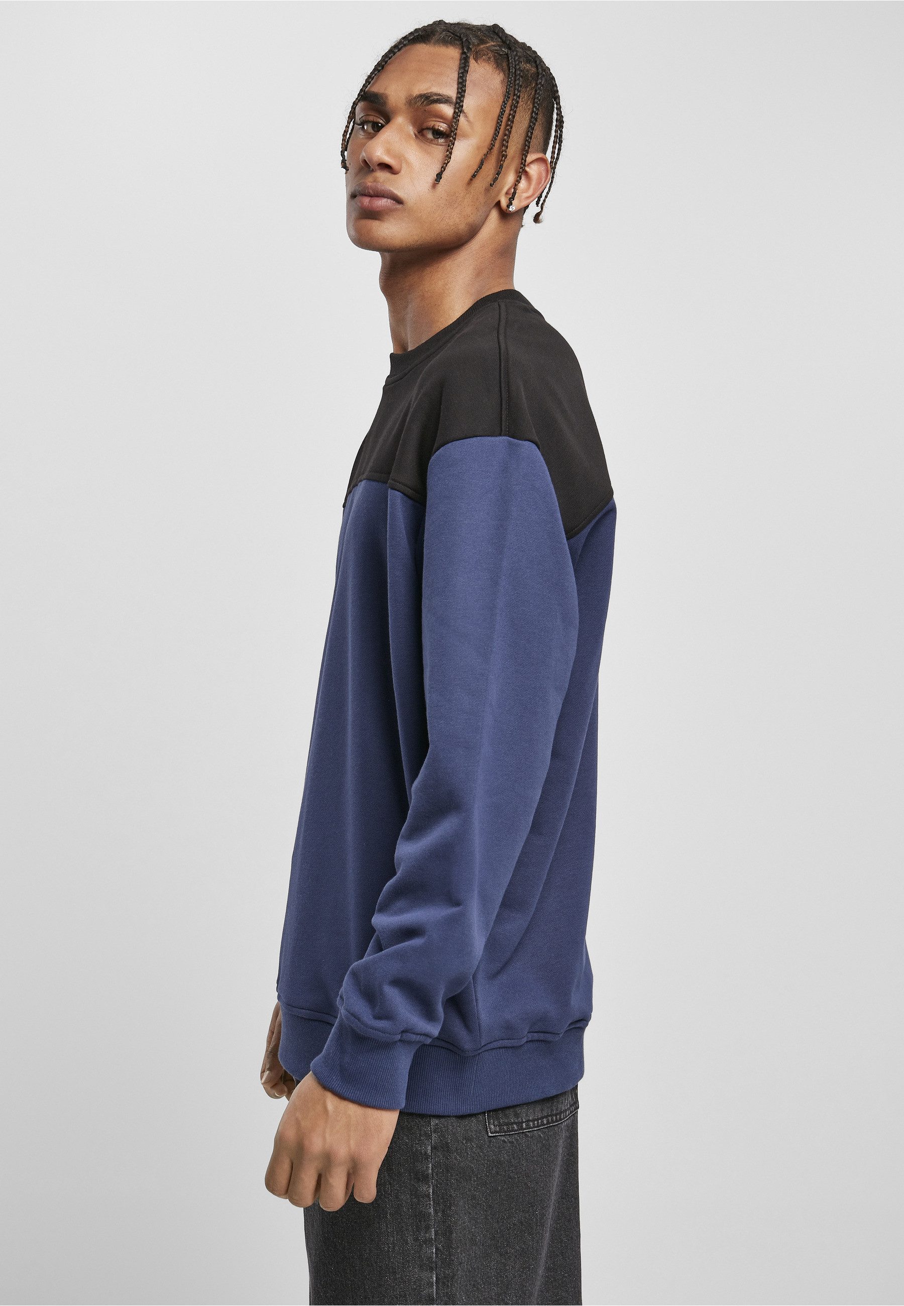 URBAN CLASSICS Sweatshirt Urban Classics Herren Upper Block Crewneck (1-tlg)
