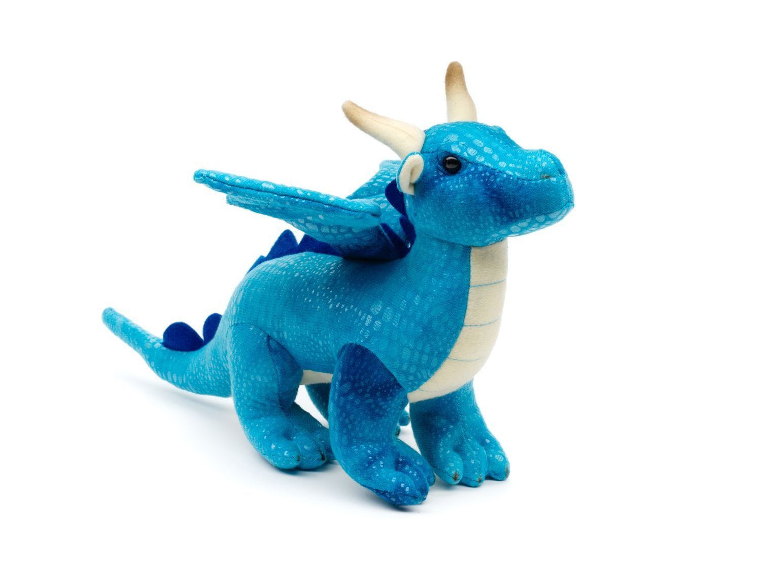 Teddys Rothenburg Kuscheltier Drache 20 cm blau Plüschdrache