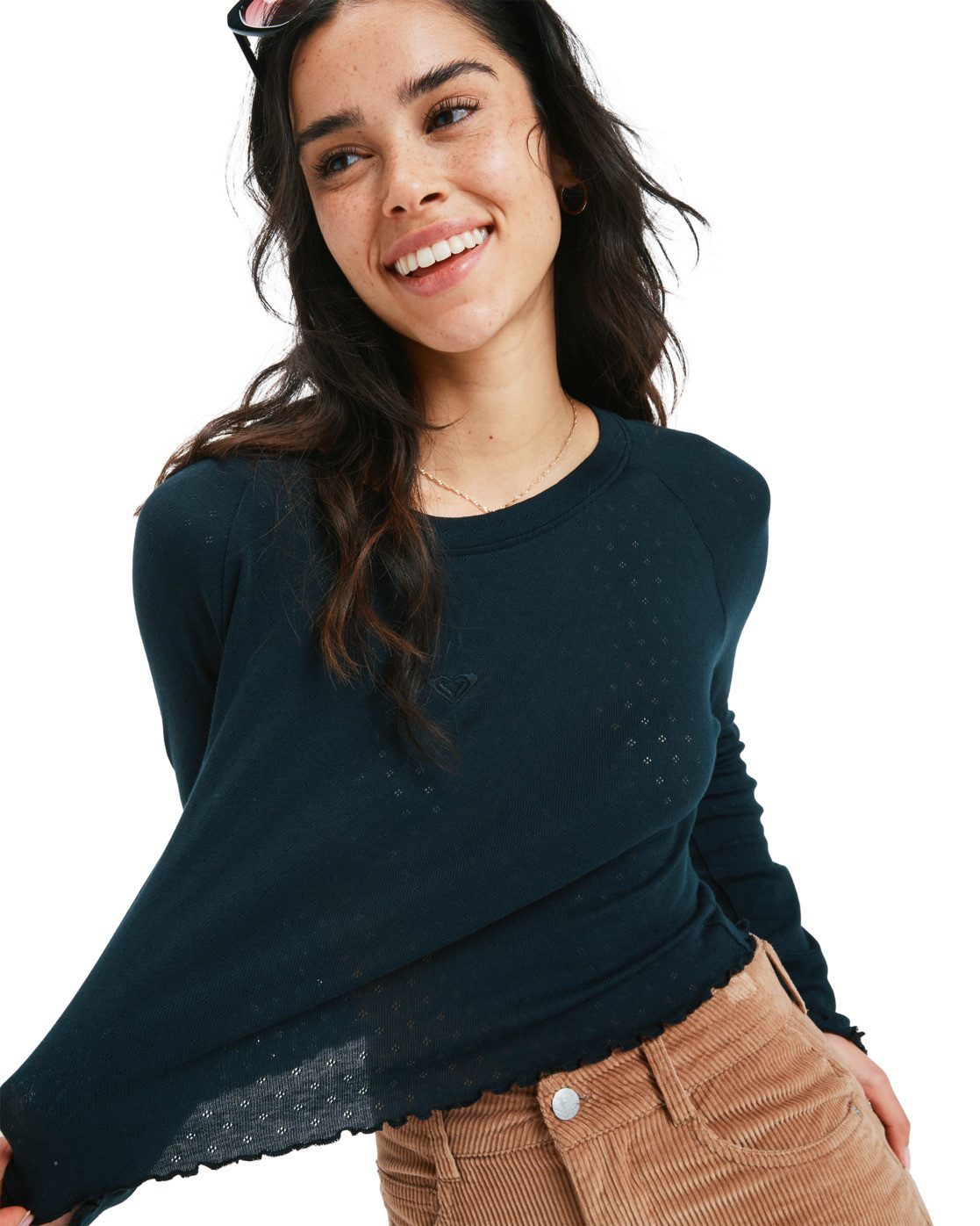 Roxy Langarmshirt Time Off Pointelle günstig online kaufen