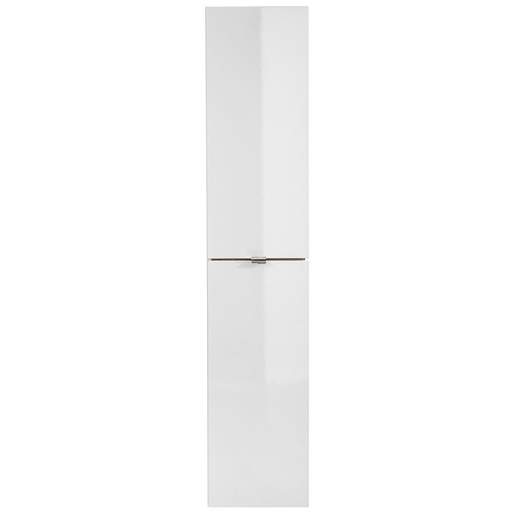 Lomadox Hochschrank TOSKANA-56 Badezimmer in Weiß-Hochglanz B/H/T ca. 35/170/33cm