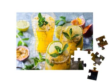 puzzleYOU Puzzle Frischer Saft: Passionsfrucht, Limette und Minze, 48 Puzzleteile, puzzleYOU-Kollektionen Getränke