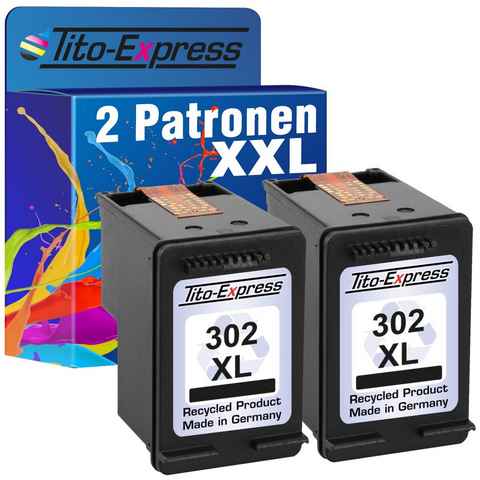 Tito-Express 2er Set ersetzt HP 302 XL 302XL Black Tintenpatrone (Doppelpack, für Envy 4525 4520 4523 Officejet 3830 3833 Deskjet 3630 3636 1110)