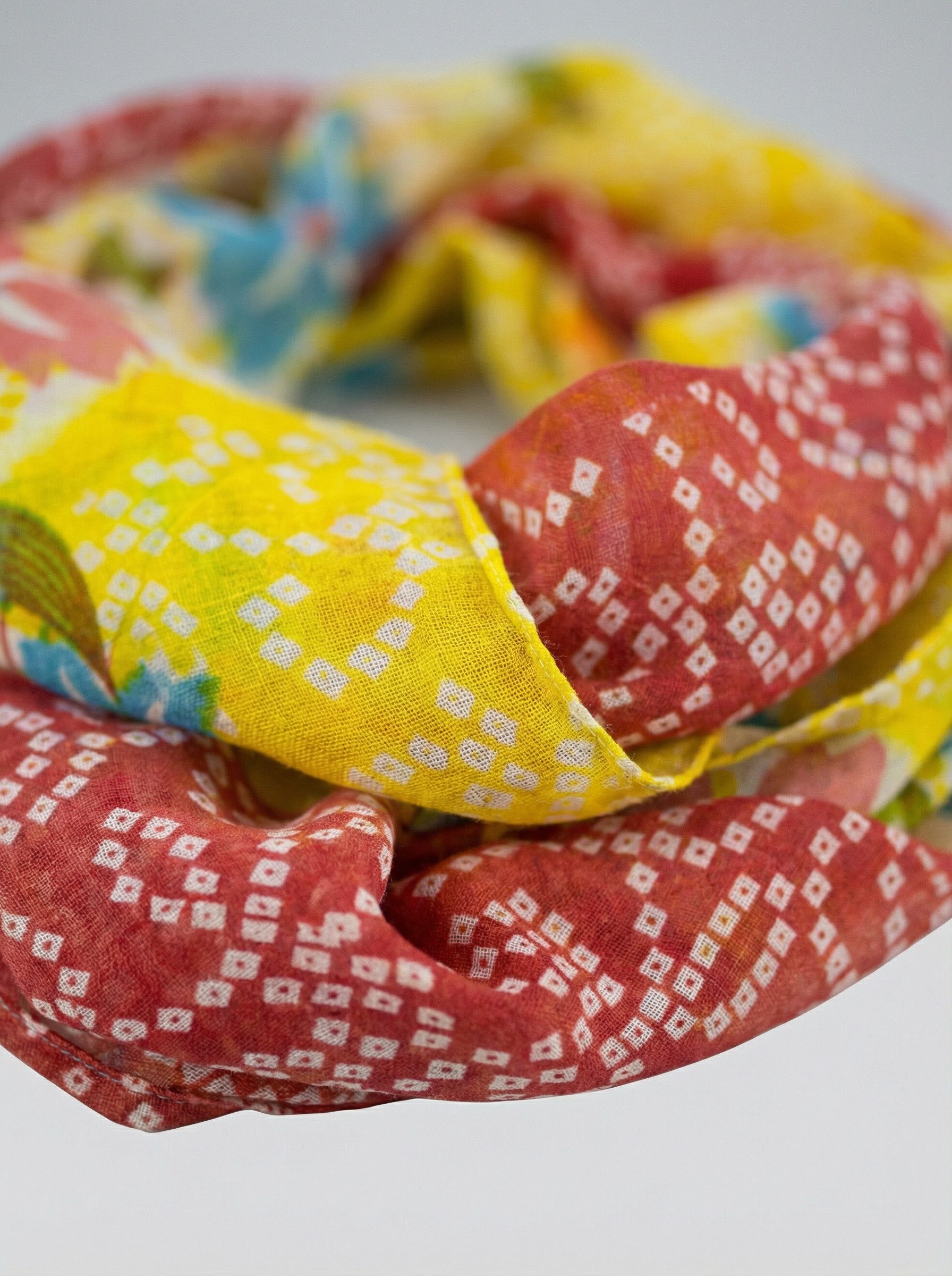 Sunsa Loop Damen Loop Schal 100% Baumwolle Schlauchschal Loopschal mit Blumen, Blumen Design
