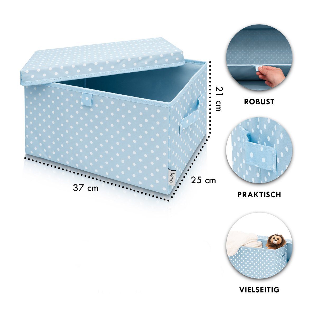 Lifeney Faltbox Aufbewahrungsbox Punkte, Hellblau, groß, günstig online kaufen
