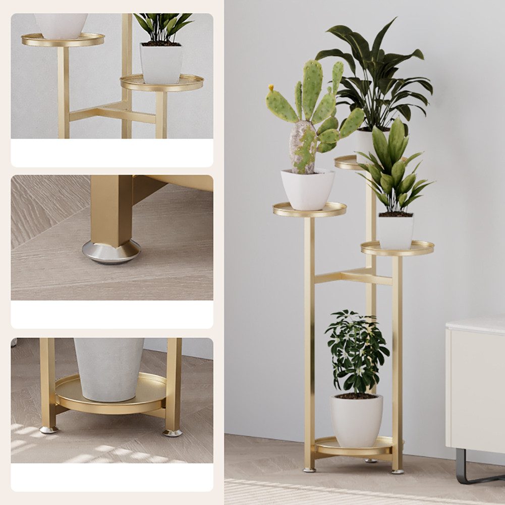 GarveeMore Blumenständer 80/100/120 Pflanze Stand MultiLayer Pflanzenständer Mit AntiRutschFüße, Eck-Pflanzenständer Gestufte Pflanzenständer Regal für Home Off – Bild 3 von 5